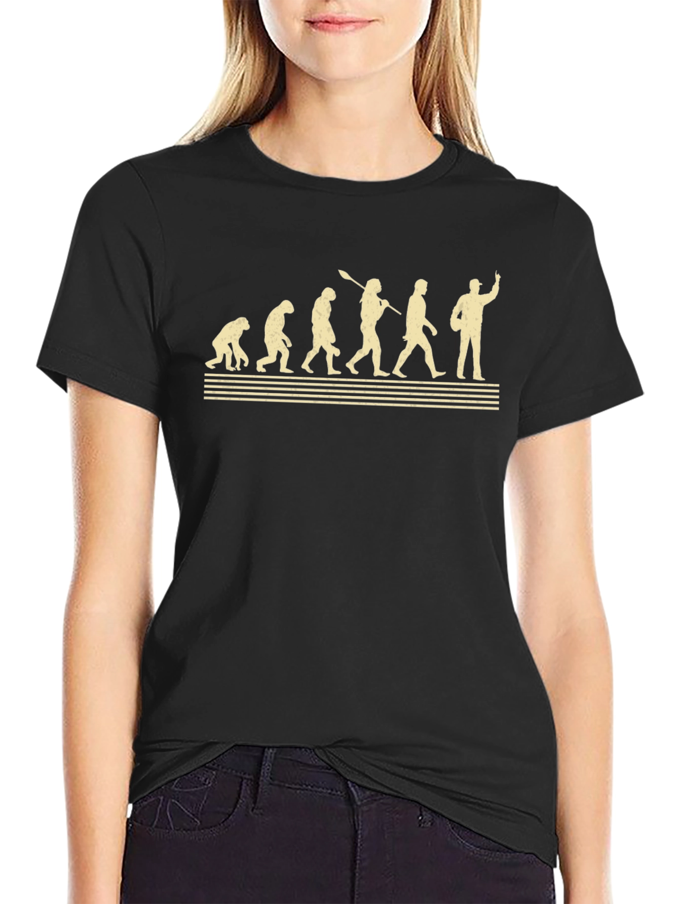 Evolution T-Shirt - Black Cotton Tee