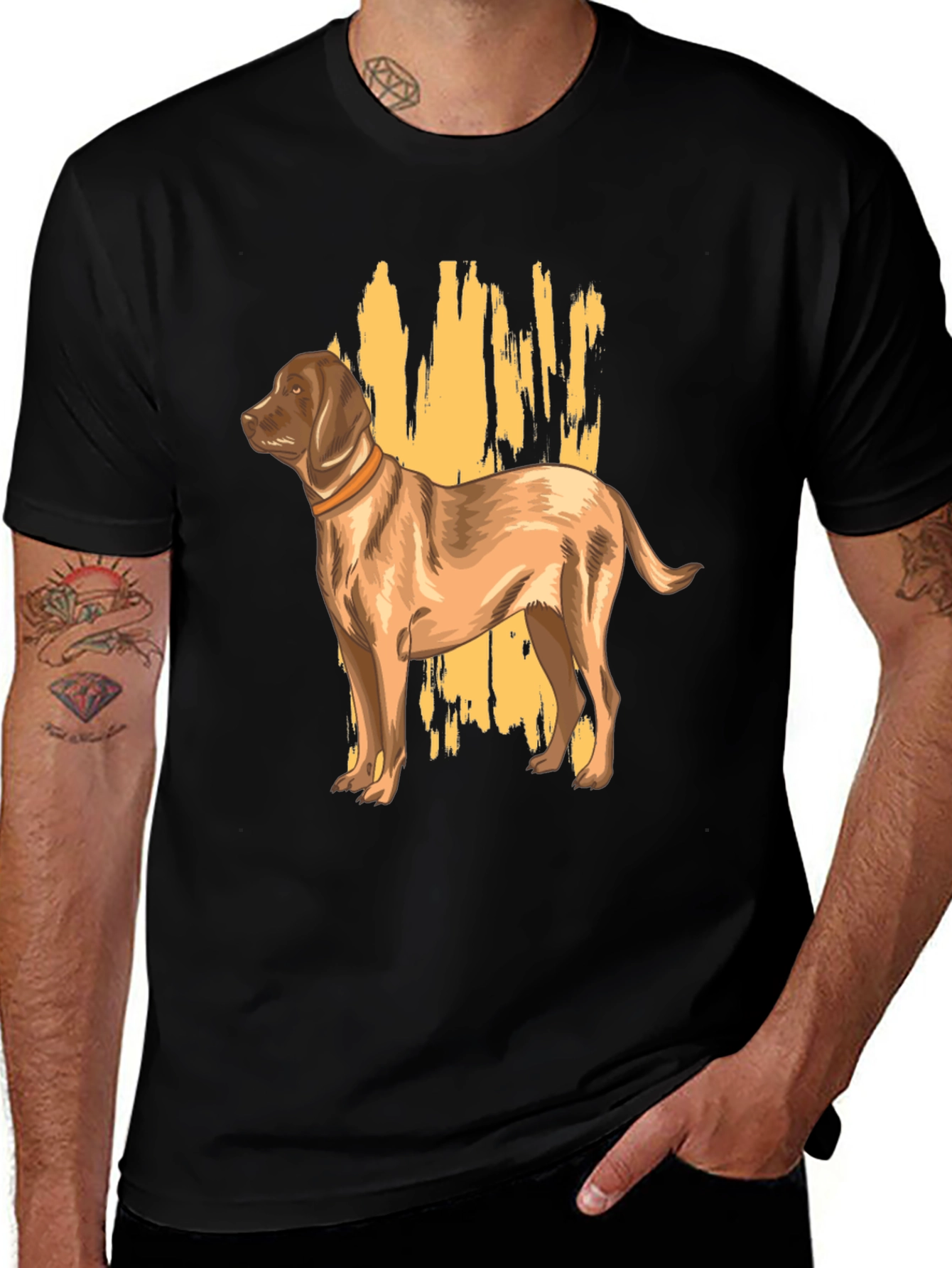 Dog Graphic T-Shirt - Black Canine Lover Tee