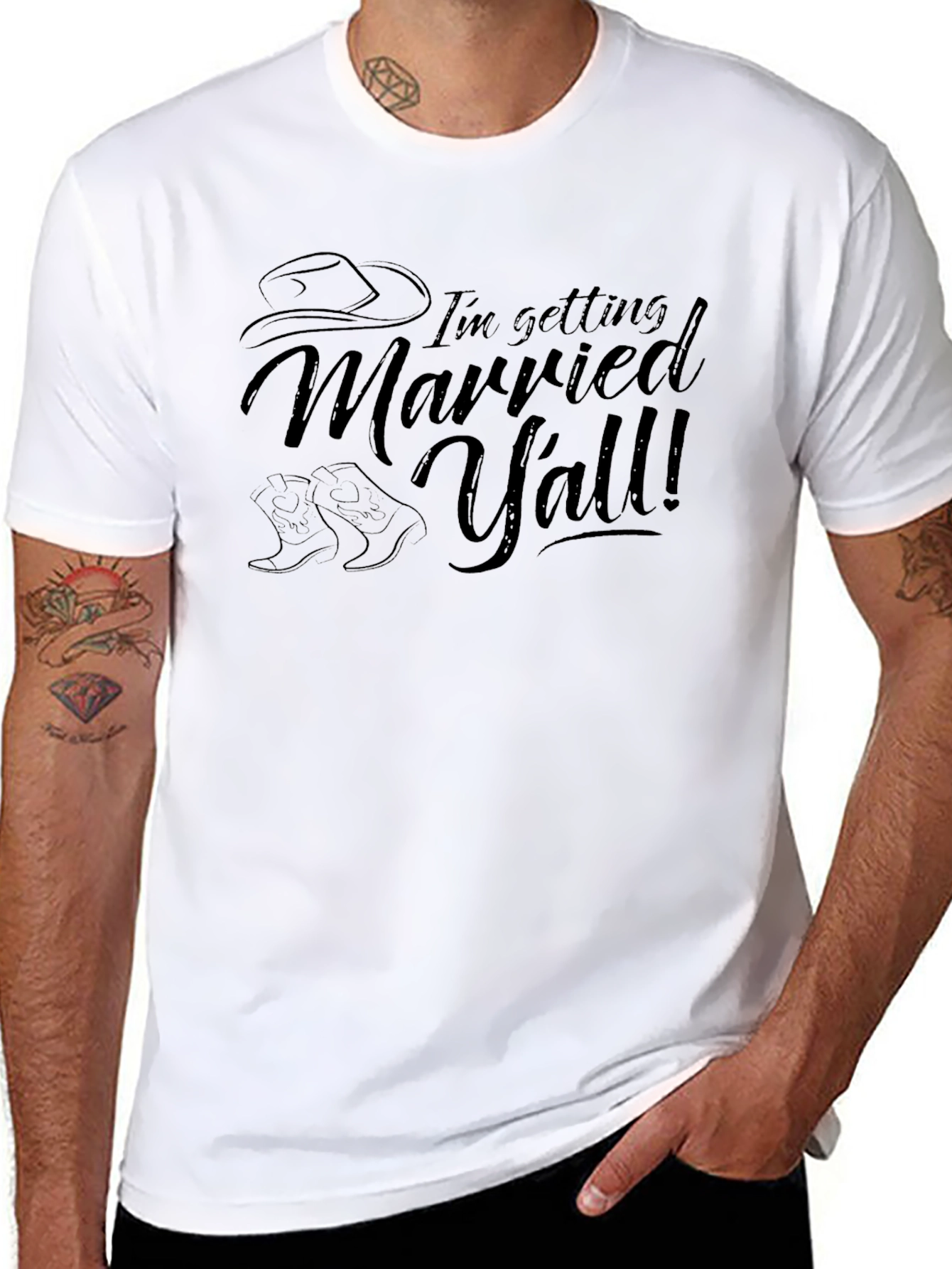 Im Getting Married Yall Black T-Shirt
