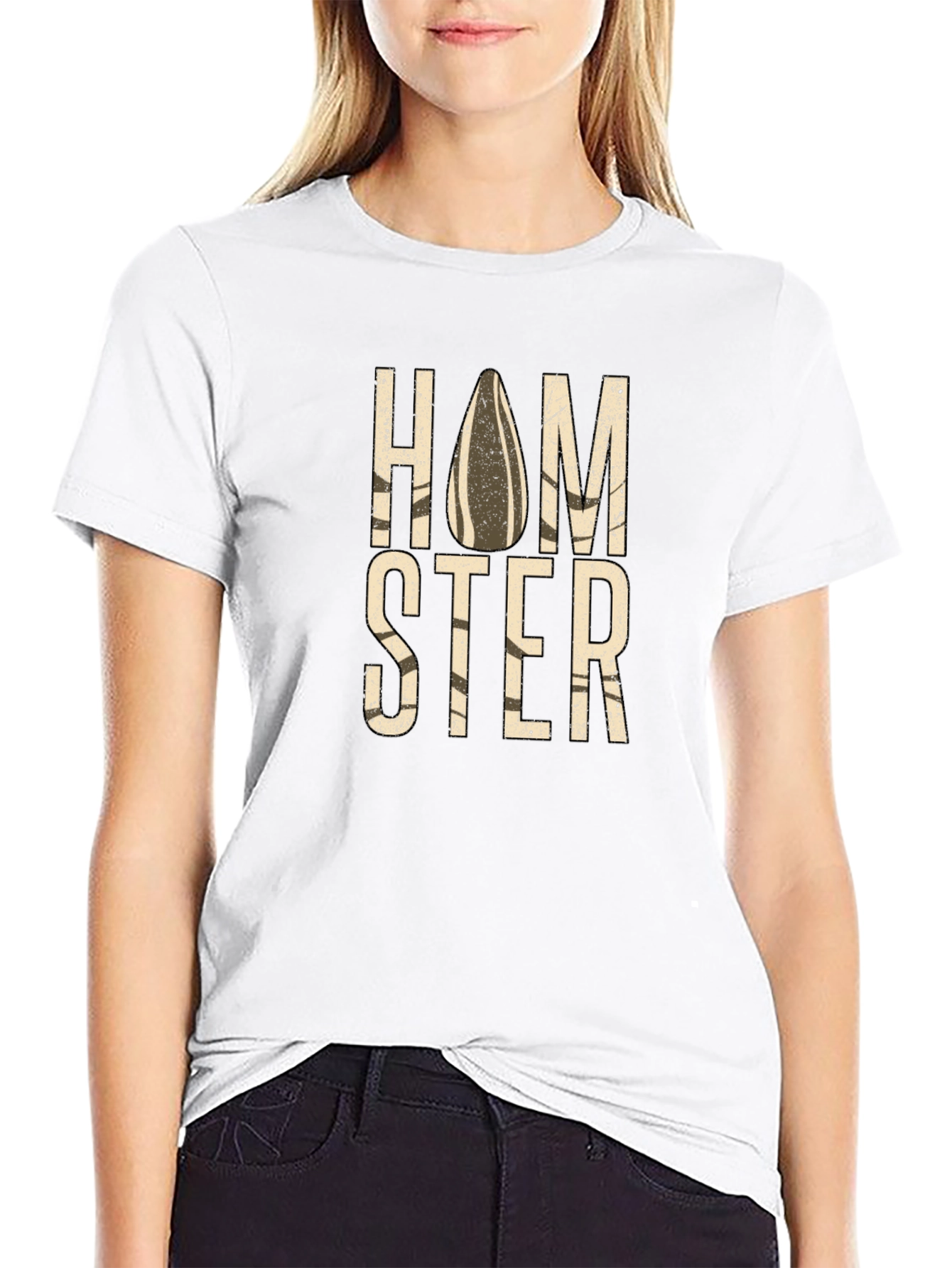 Homster Funny Graphic Tee - Black Cotton T-Shirt