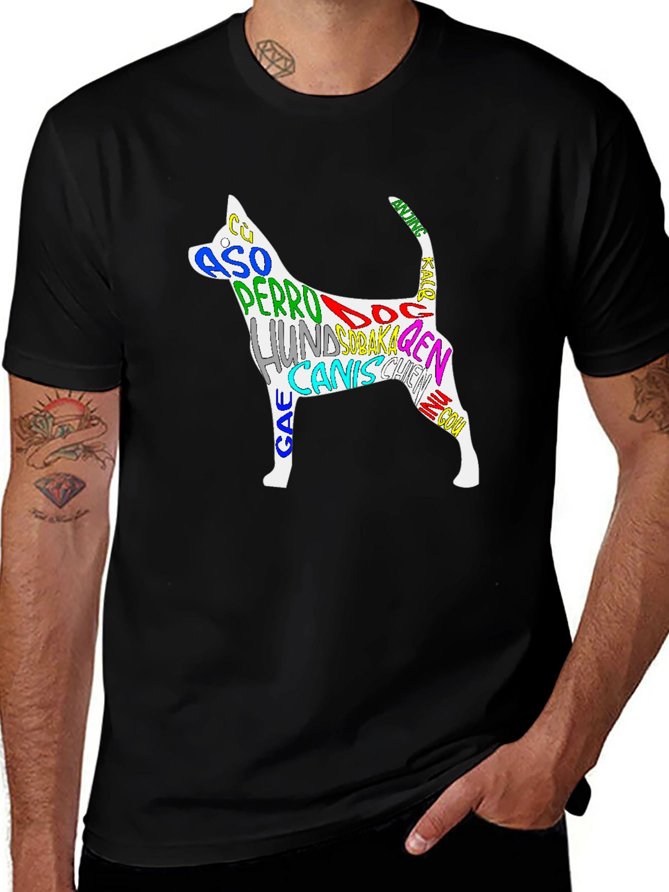 Dog Breed Languages Graphic Print Tee