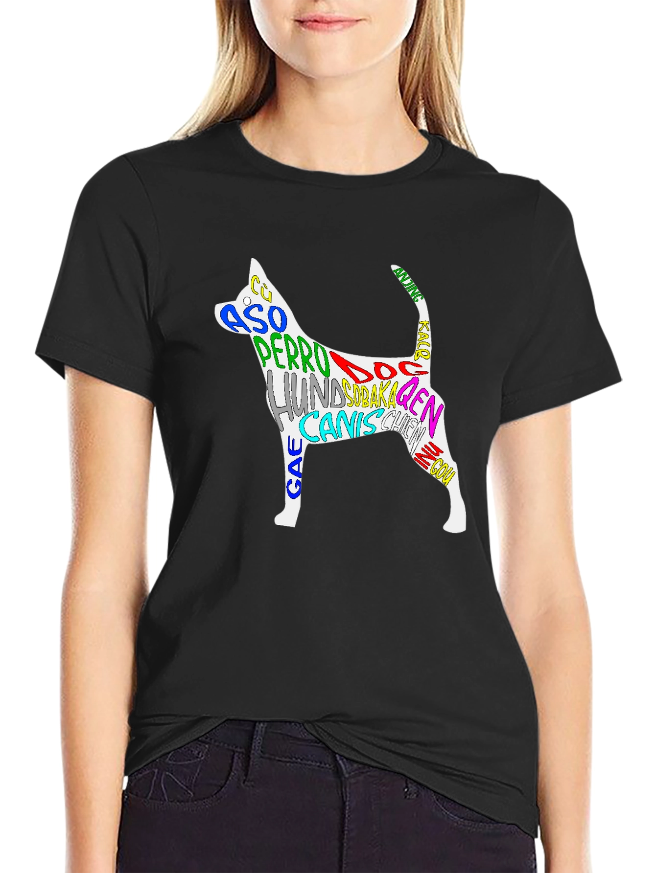 Dog Breed Languages Graphic Print Tee