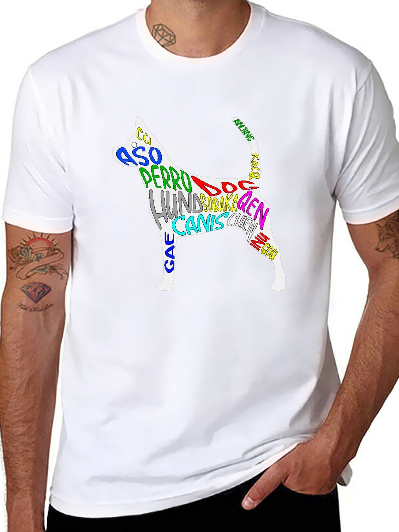 Dog Breed Languages Graphic Print Tee