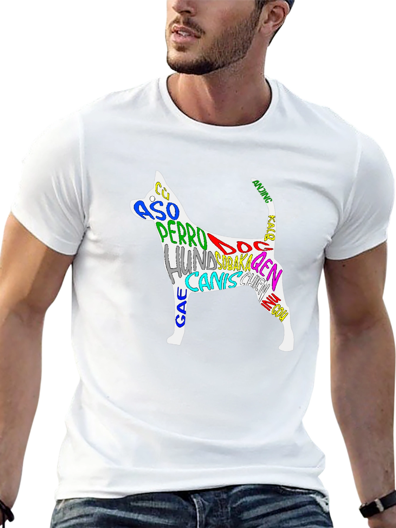 Dog Breed Languages Graphic Print Tee