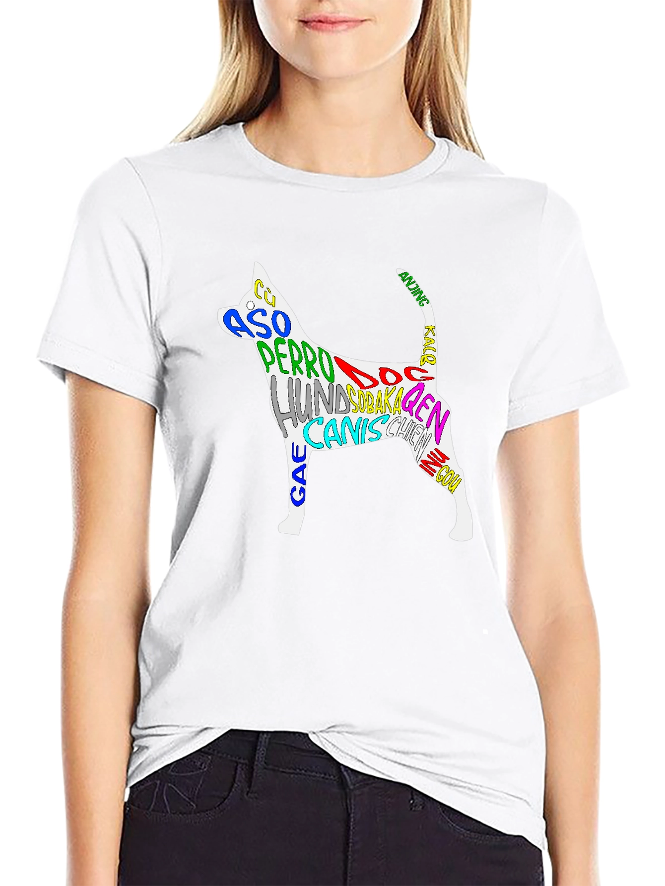 Dog Breed Languages Graphic Print Tee