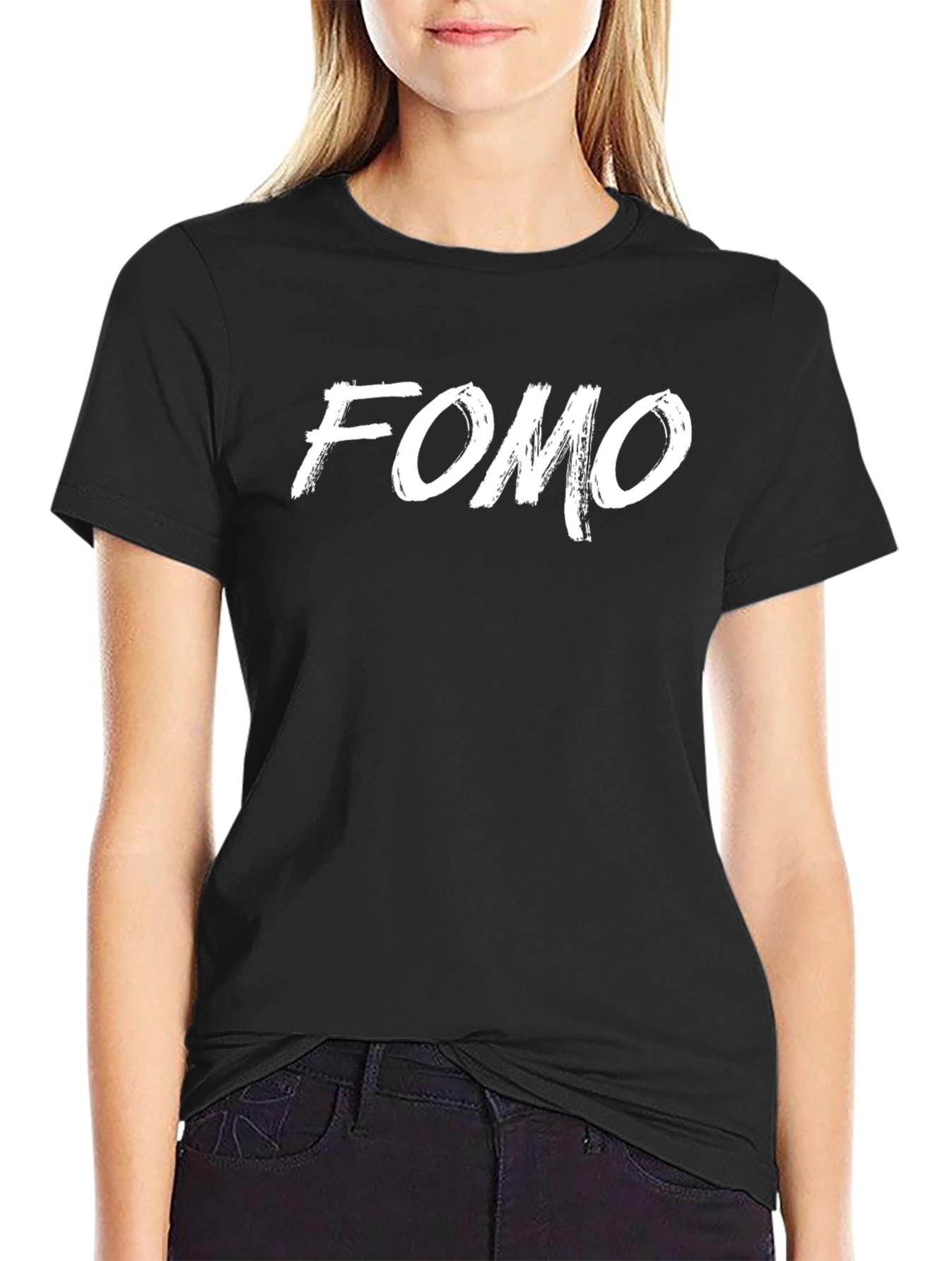 FOMO Graphic T-Shirt - Black Casual Tee