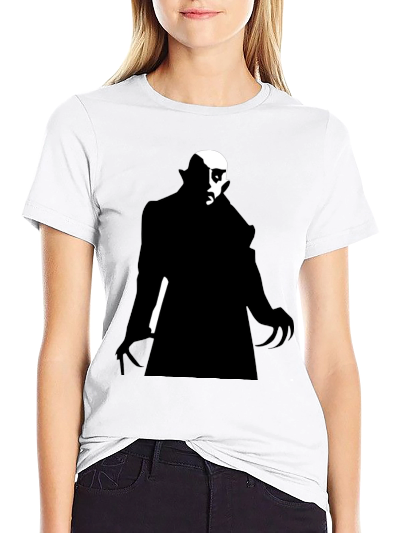 Vampire Silhouette Graphic Tee - Mens Black T-Shirt