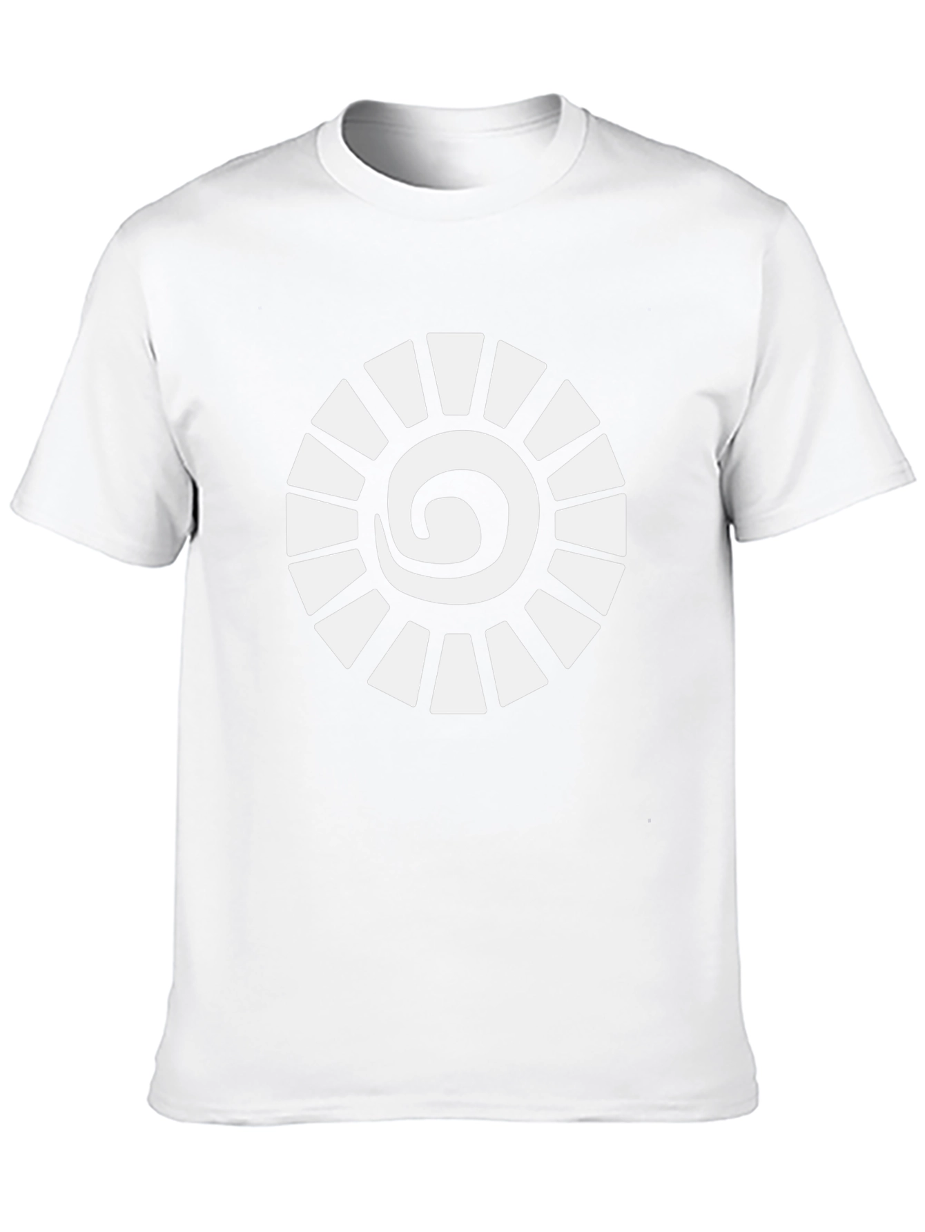 Unique Spiral Sun Graphic Black T-Shirt