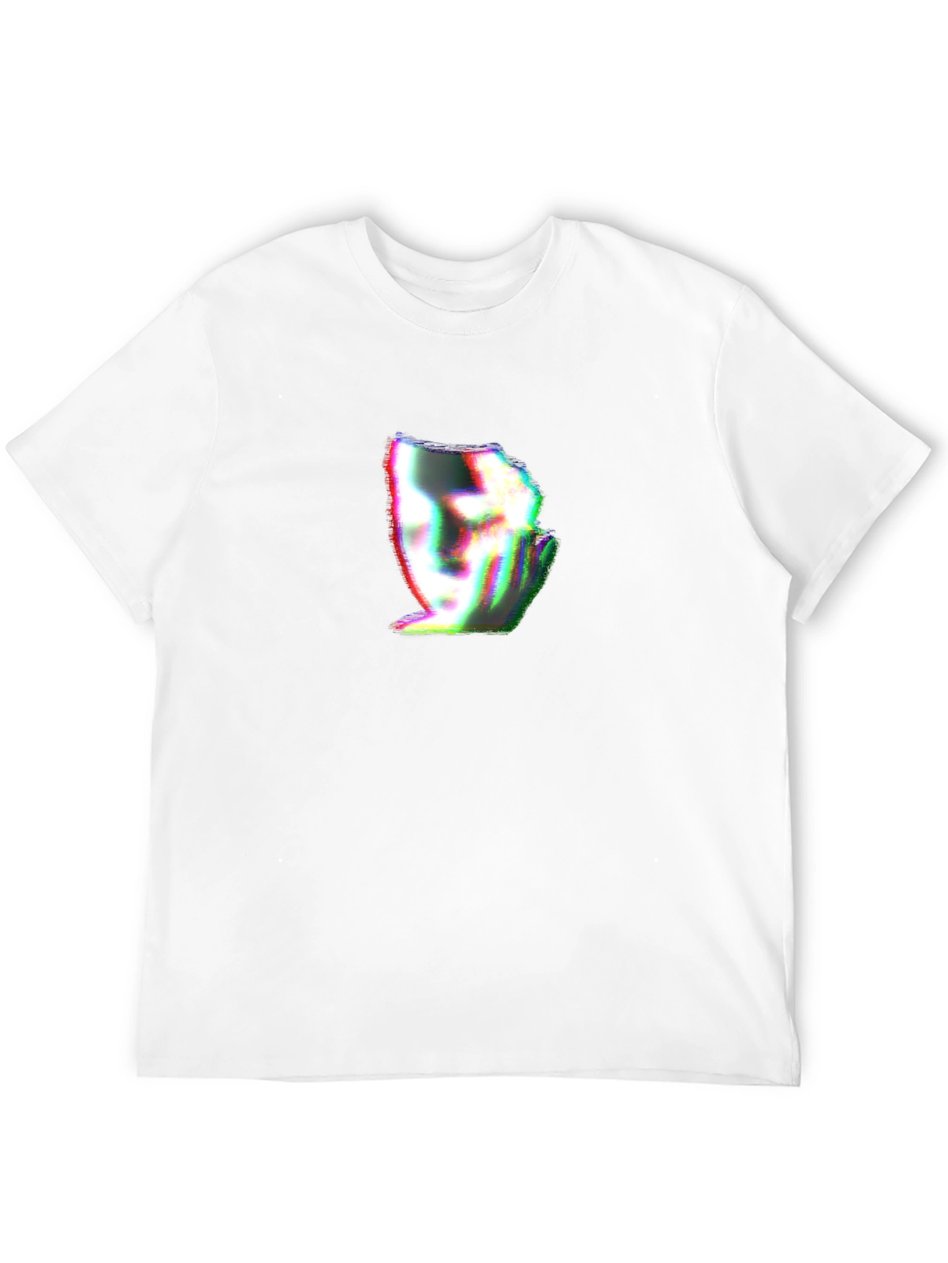 Glitch Face Graphic Black T-Shirt
