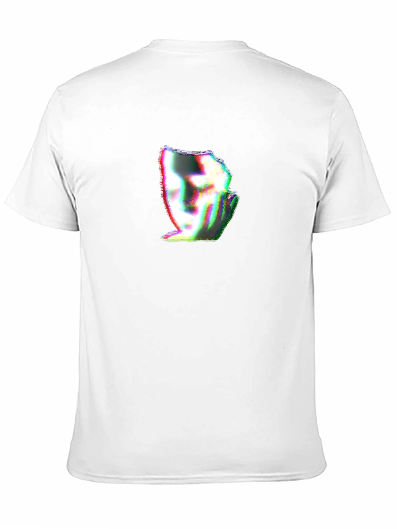 Glitch Face Graphic Black T-Shirt