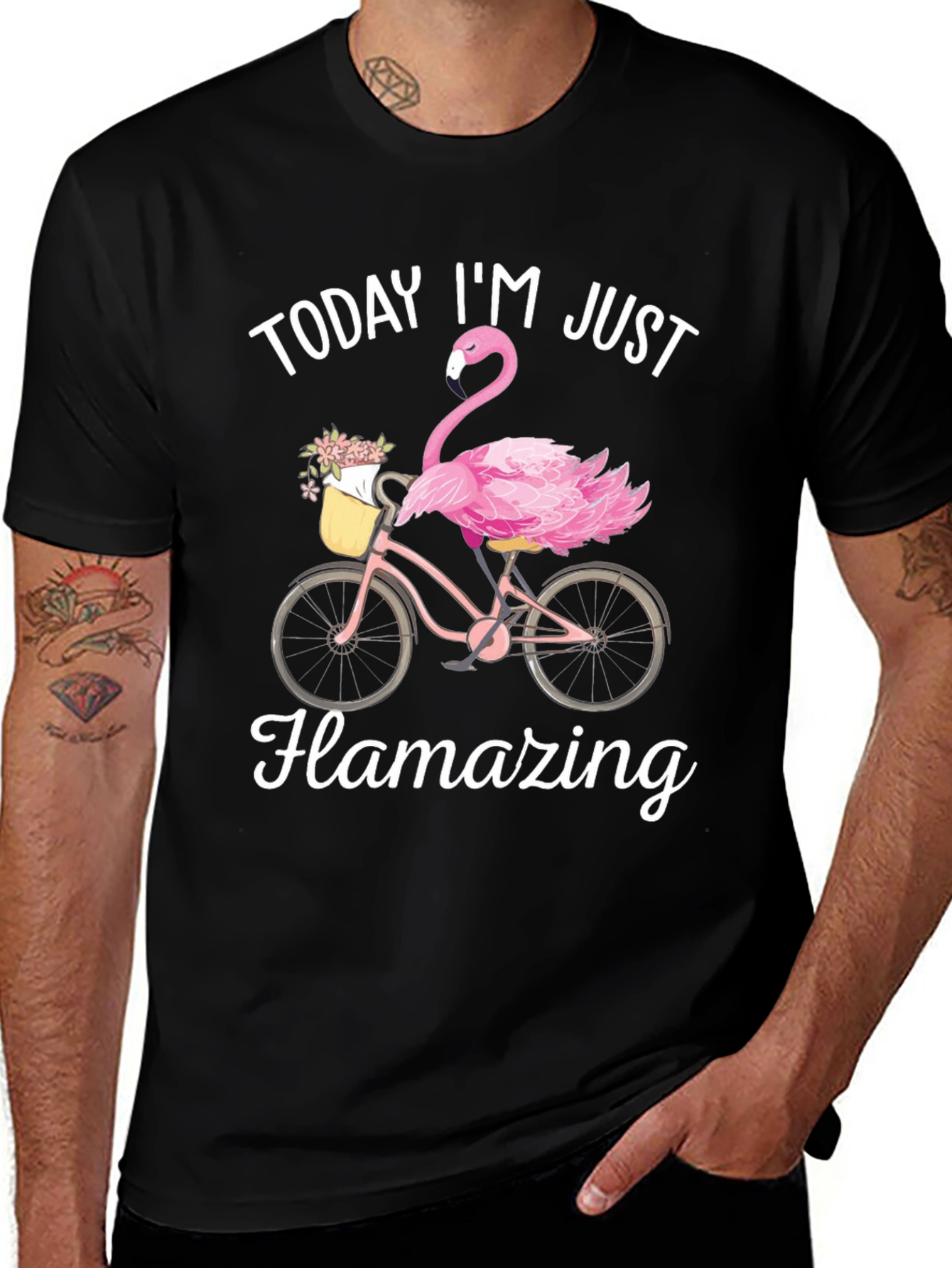 Flamazing T-Shirt - Flamingo Bike Design