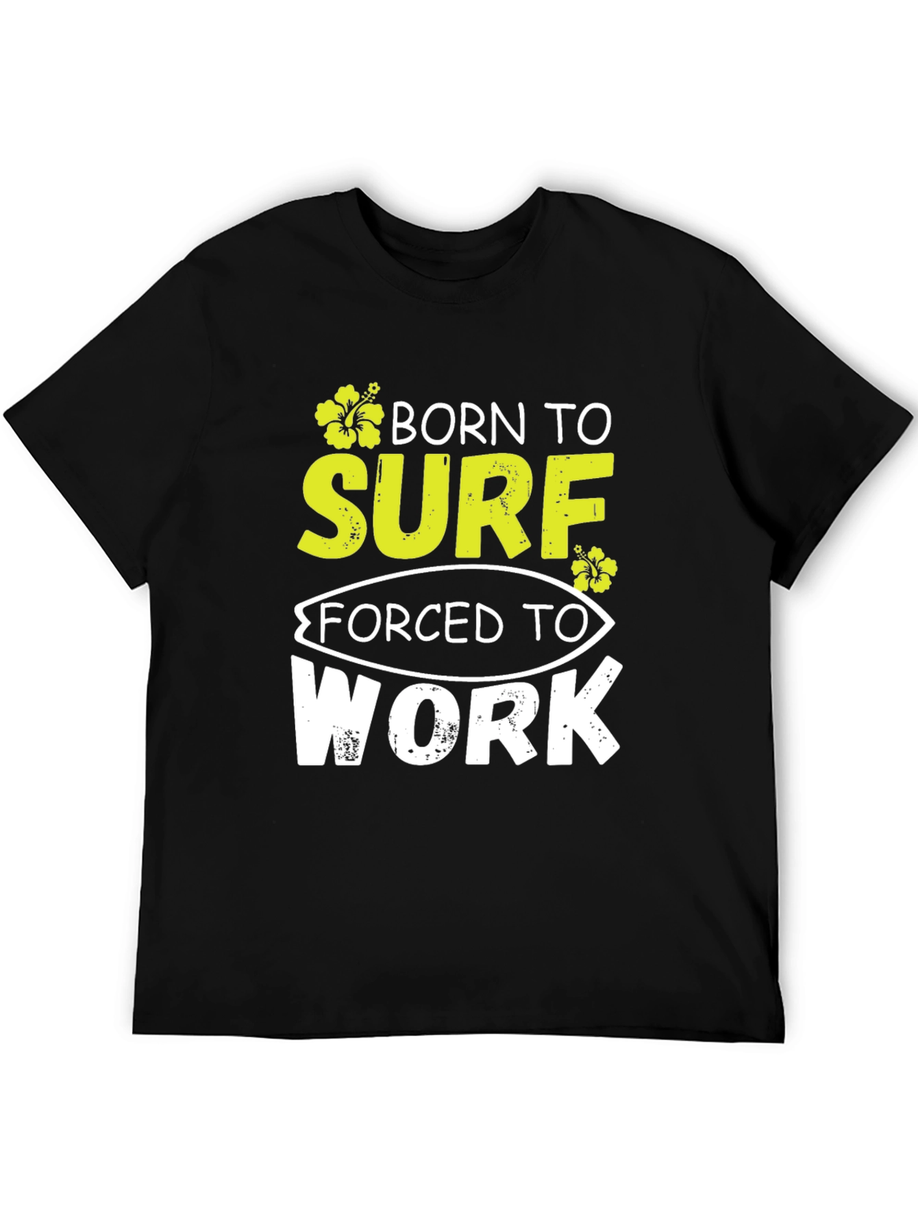 Born to Surf Black Graphic T-Shirt