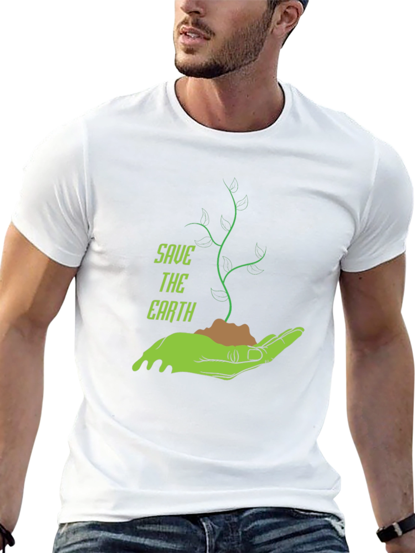 Save the Earth Graphic T-Shirt - Black