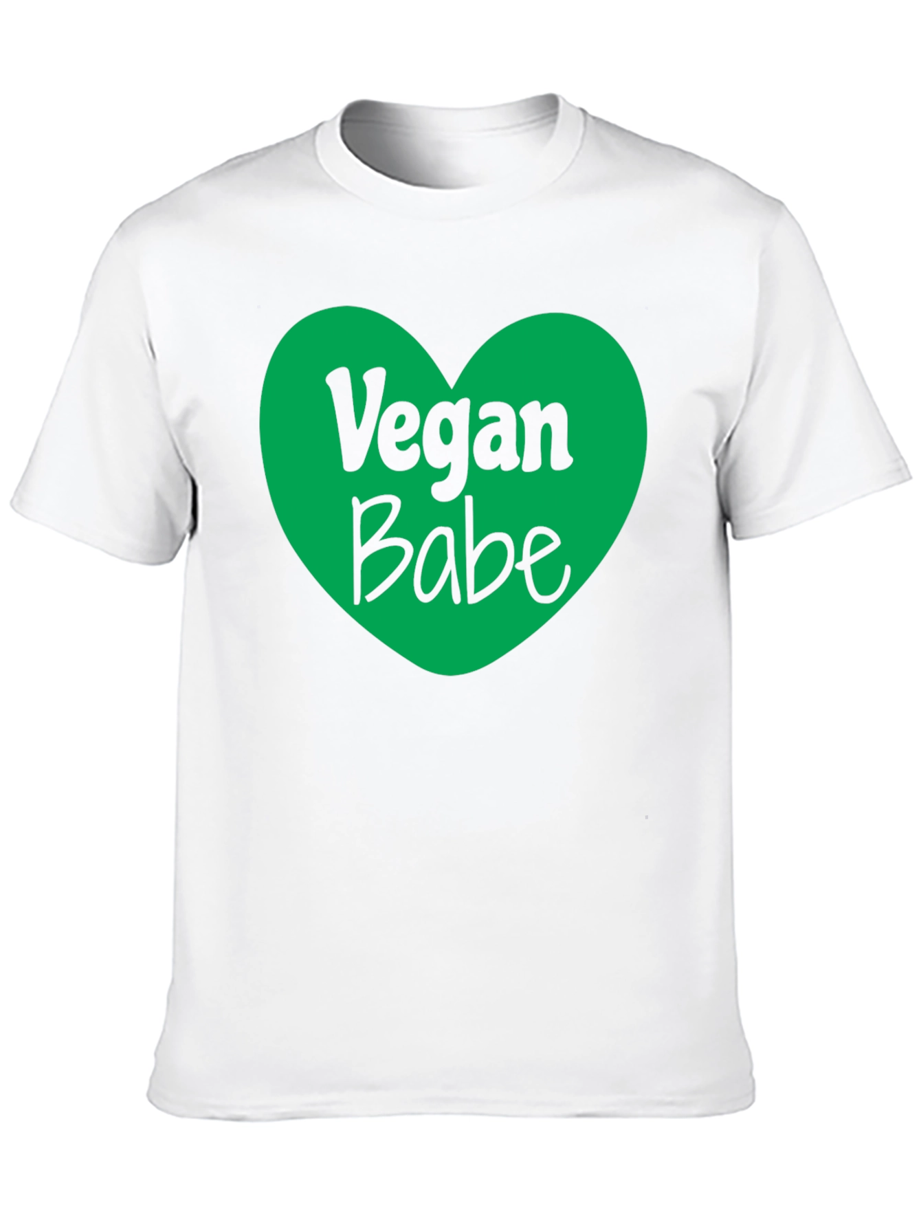 Vegan Babe Heart Graphic T-Shirt - Black