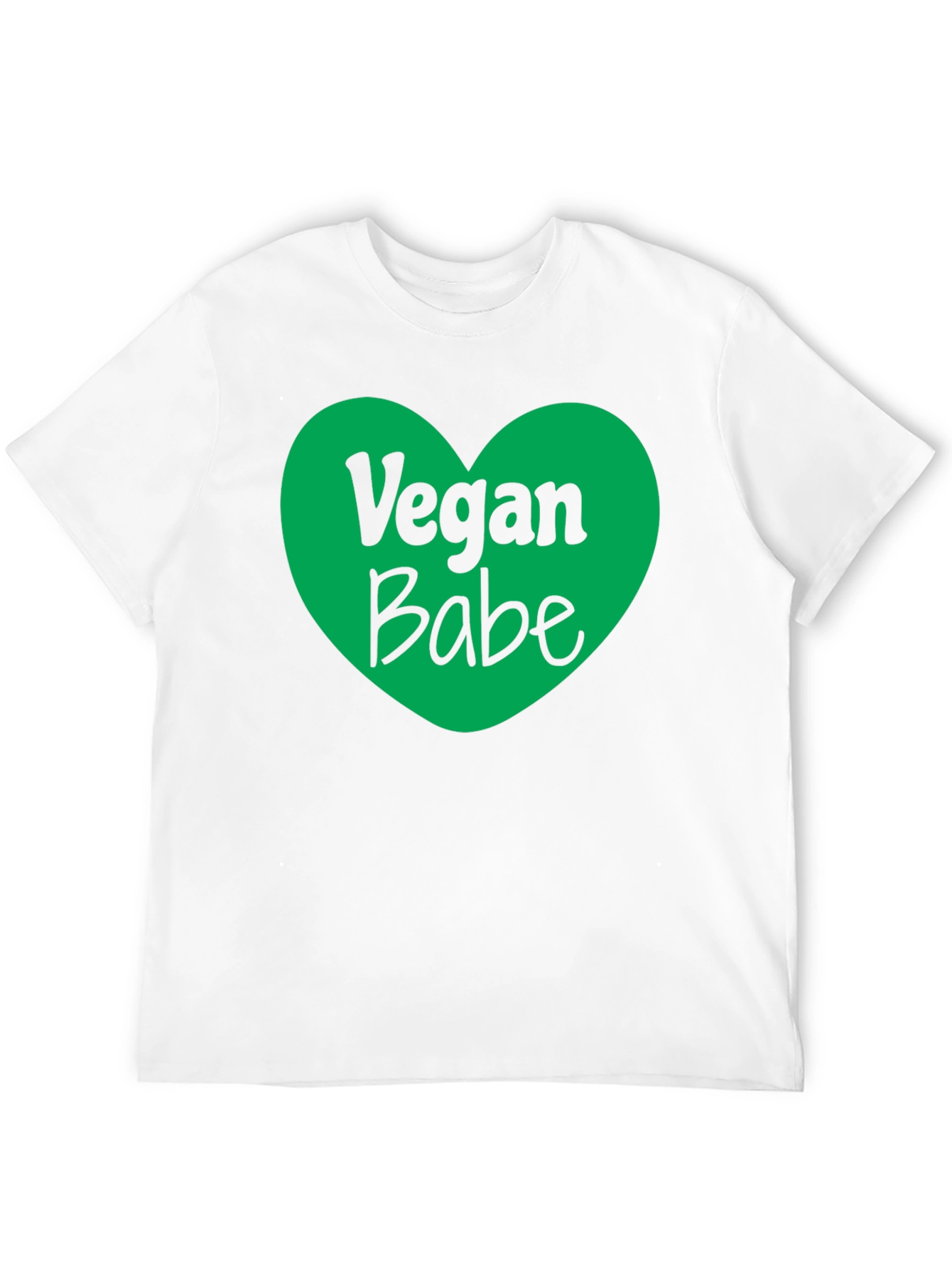 Vegan Babe Heart Graphic T-Shirt - Black