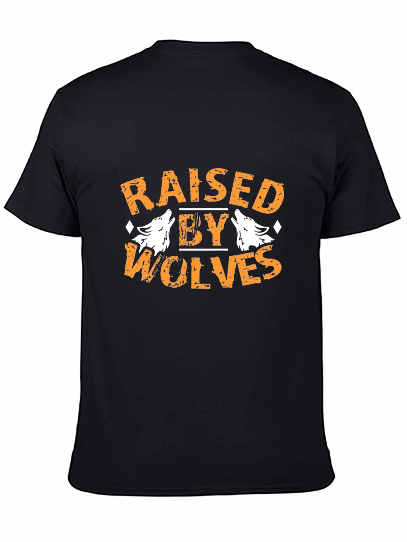 Raised By Wolves Graphic Tee - Black Cotton T-Shirt