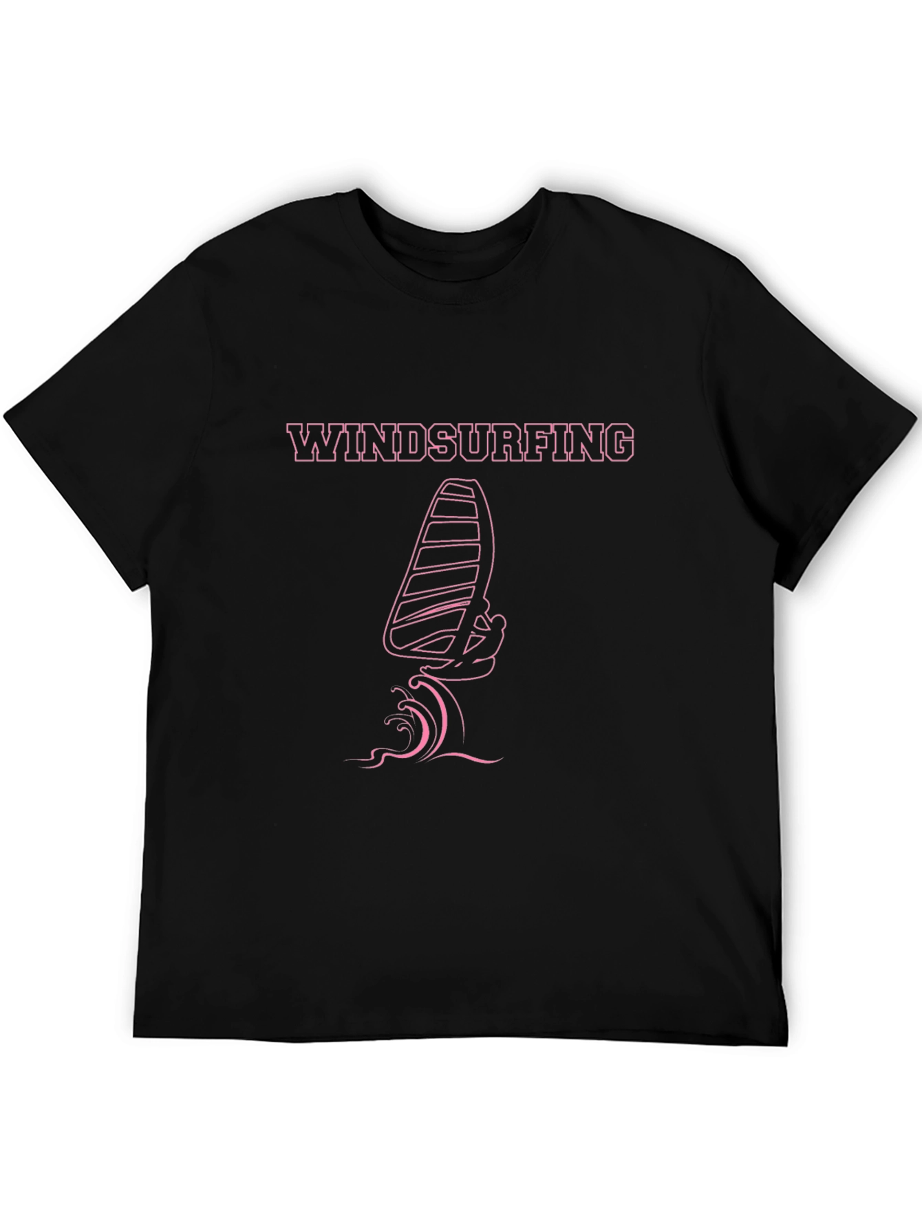 Windsurfing Graphic Tee - Stylish Black T-Shirt