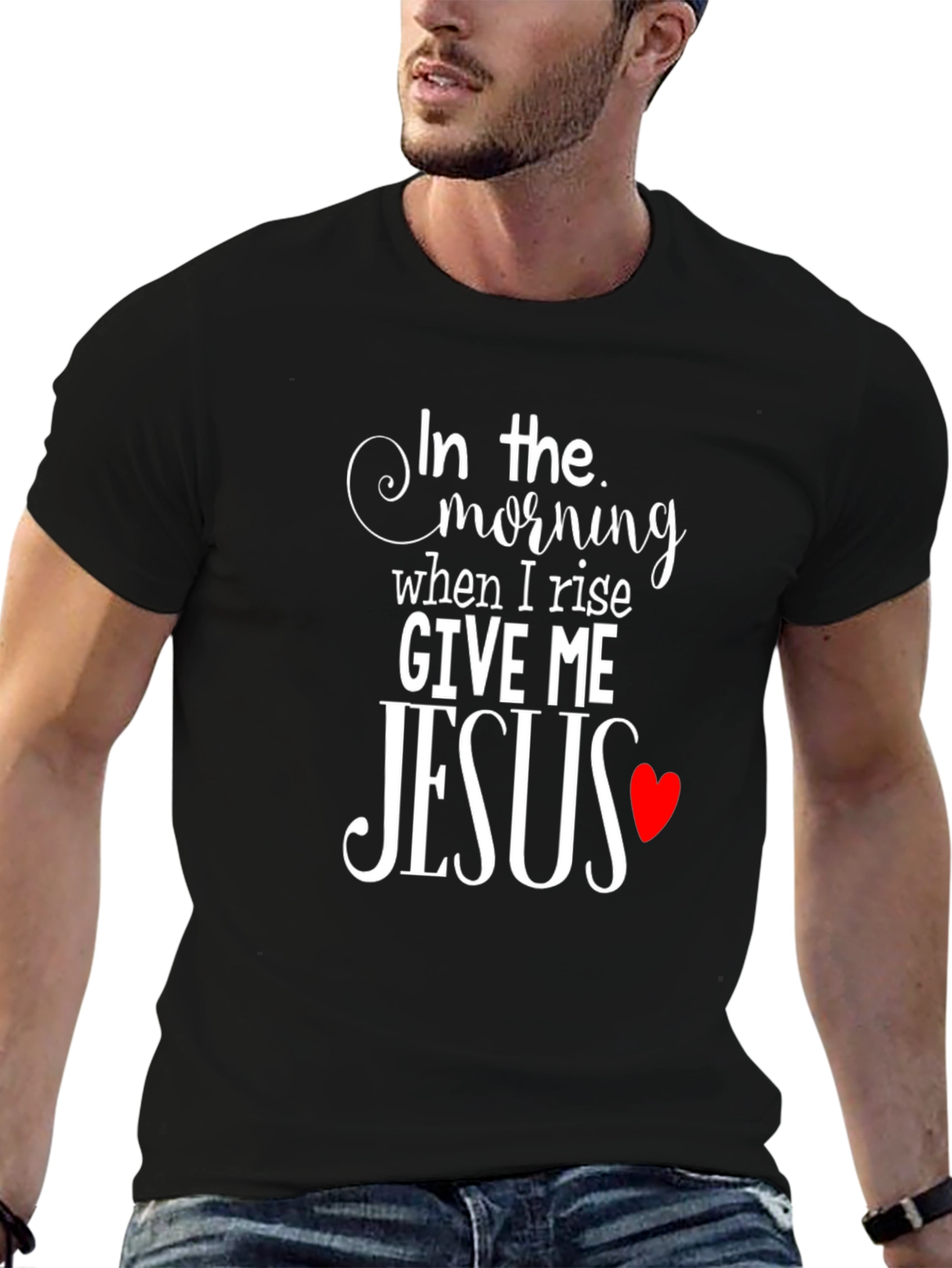 In The Morning Give Me Jesus Black T-Shirt