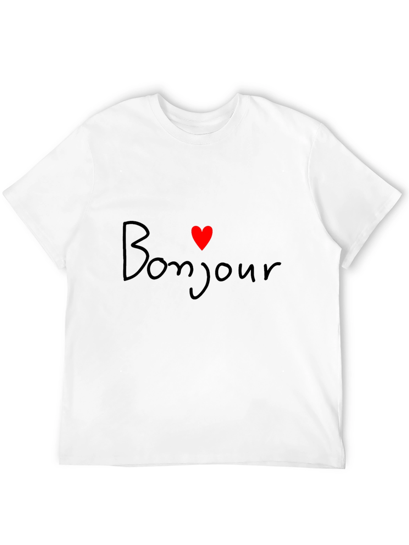 Bonjour Heart Graphic T-Shirt