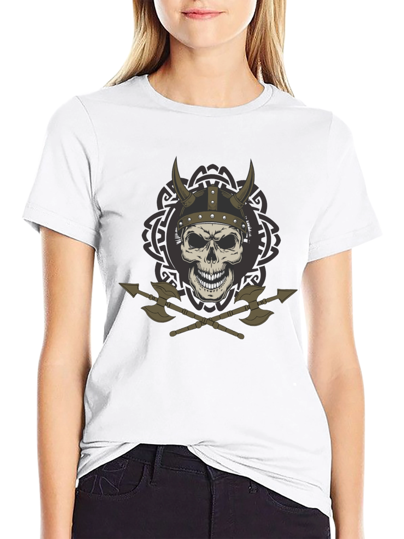 Viking Skull & Axes Graphic T-Shirt