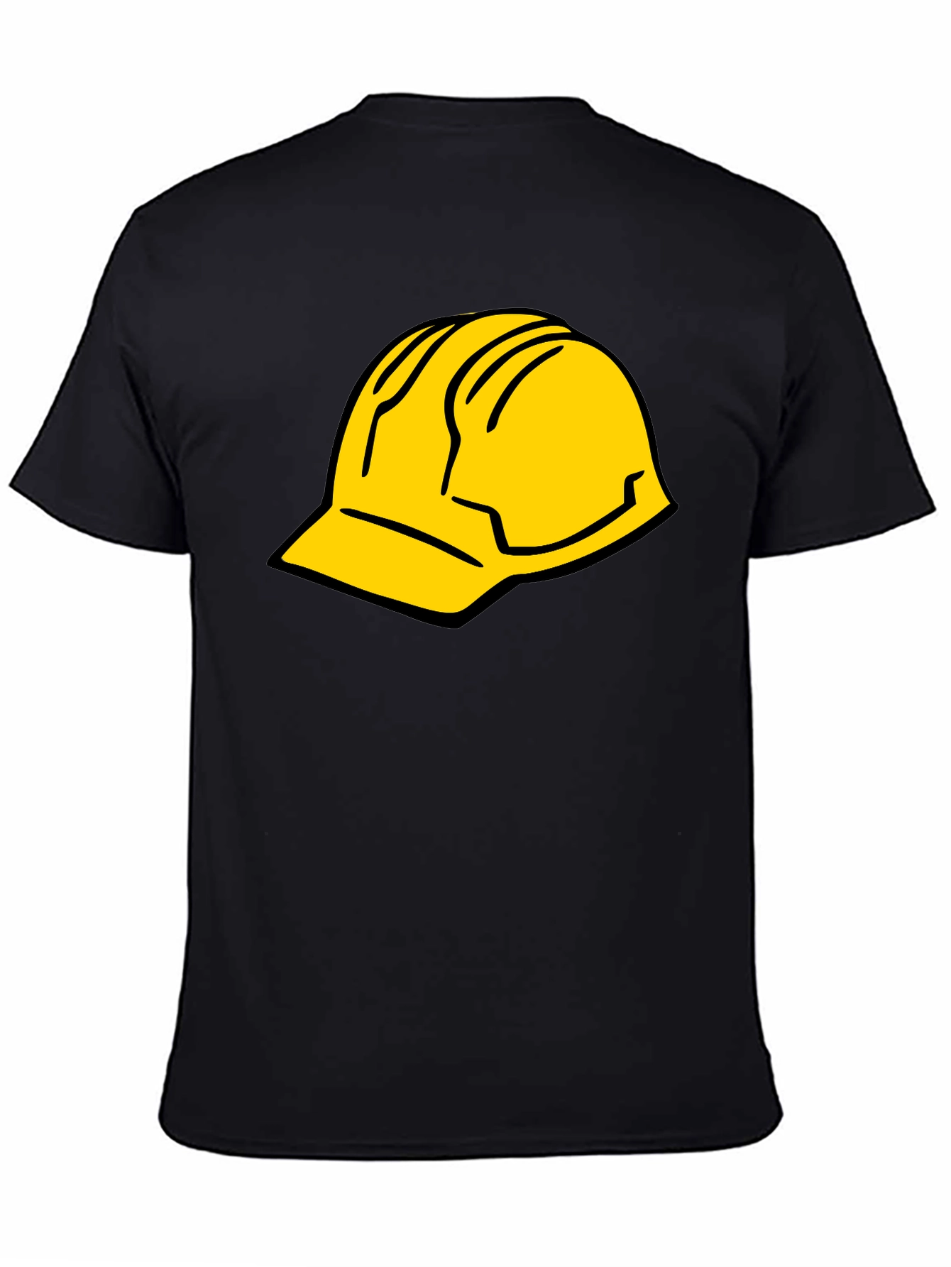 Black Tee with Hard Hat Graphic
