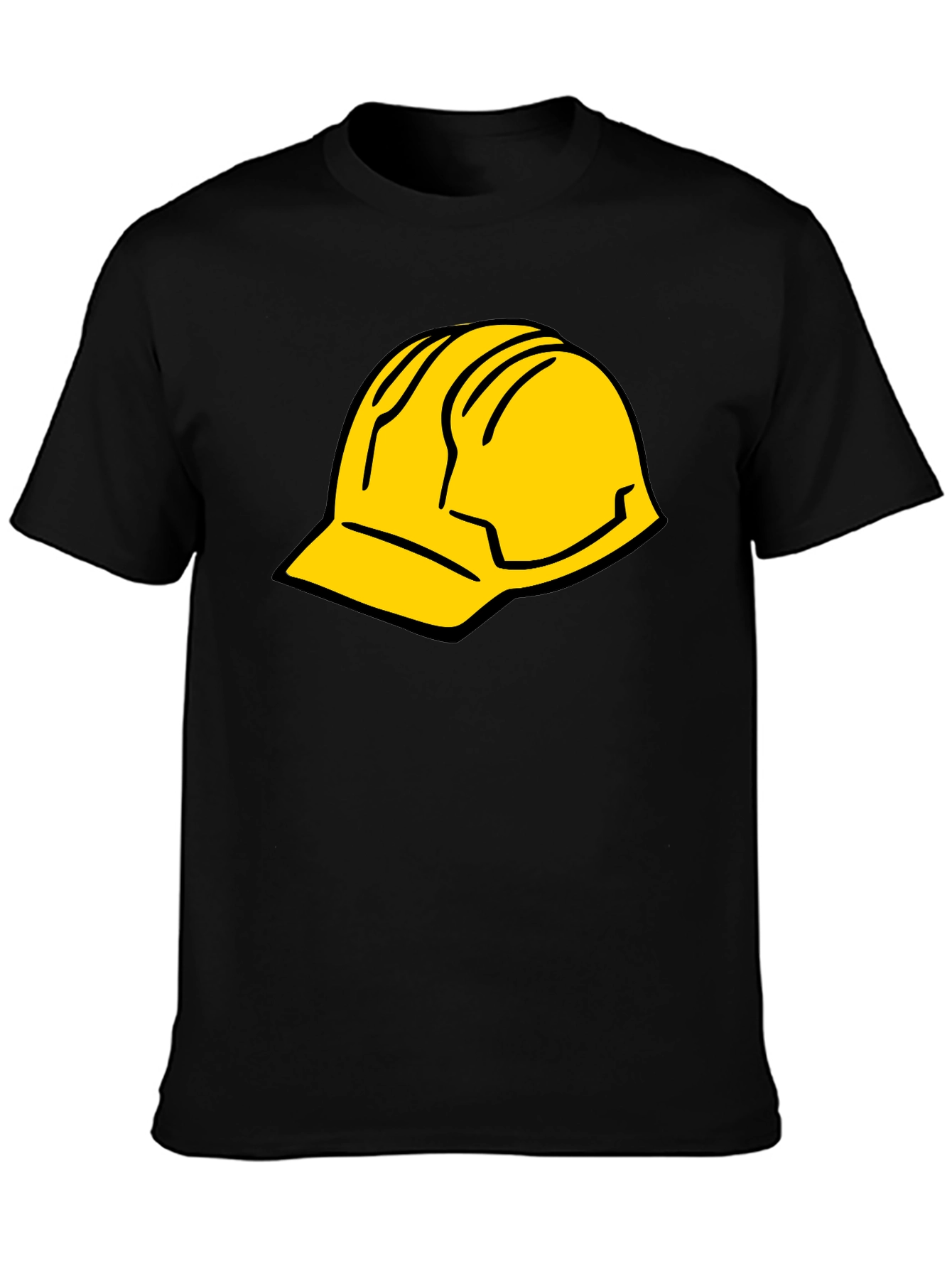 Black Tee with Hard Hat Graphic