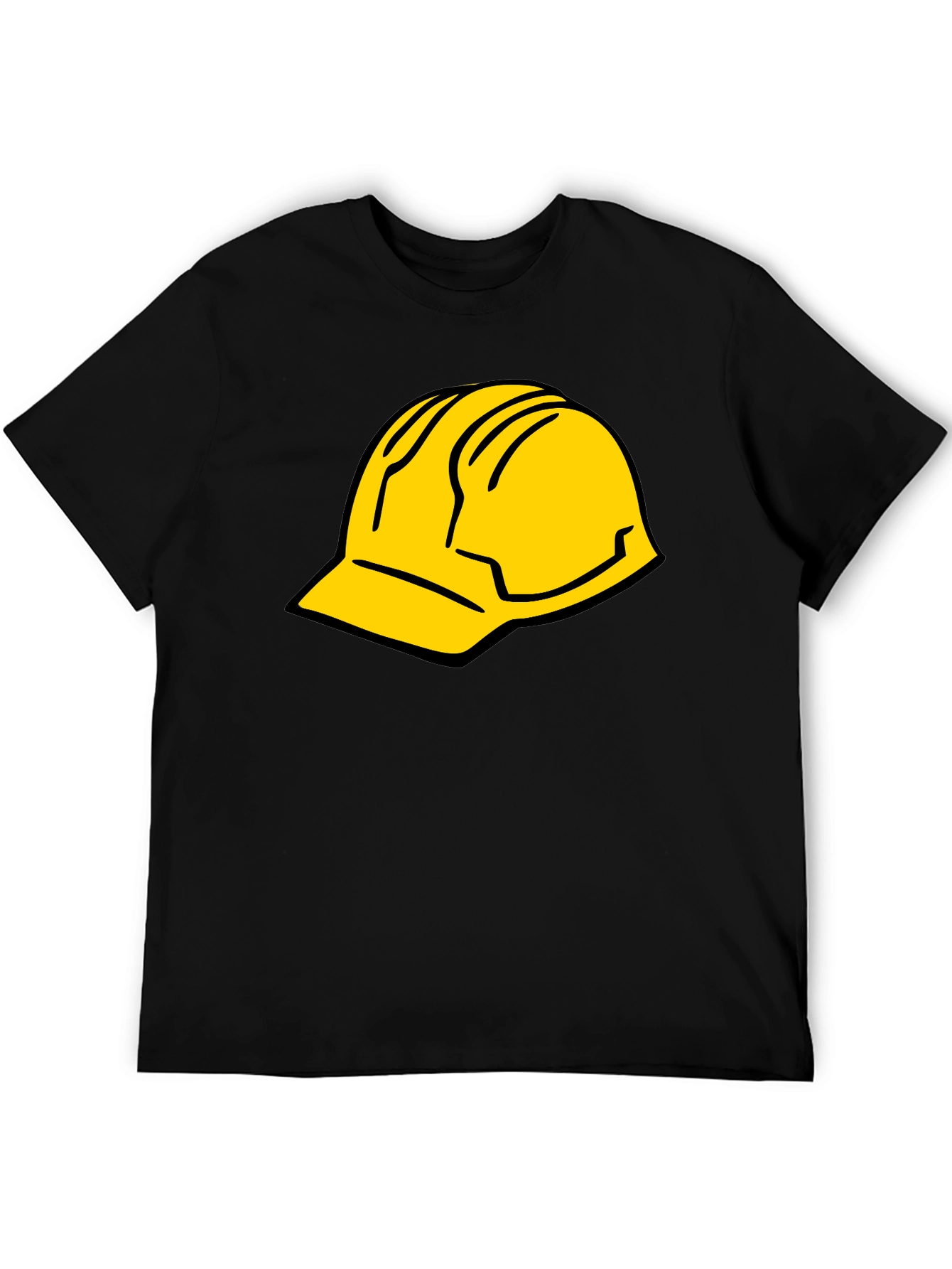 Black Tee with Hard Hat Graphic