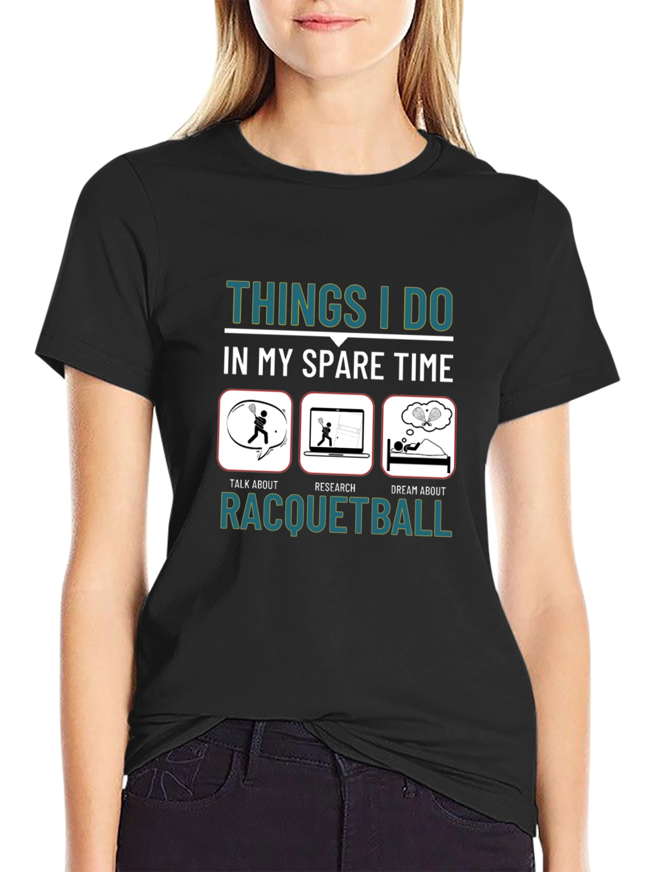 Racquetball Spare Time Hobby Graphic Tee
