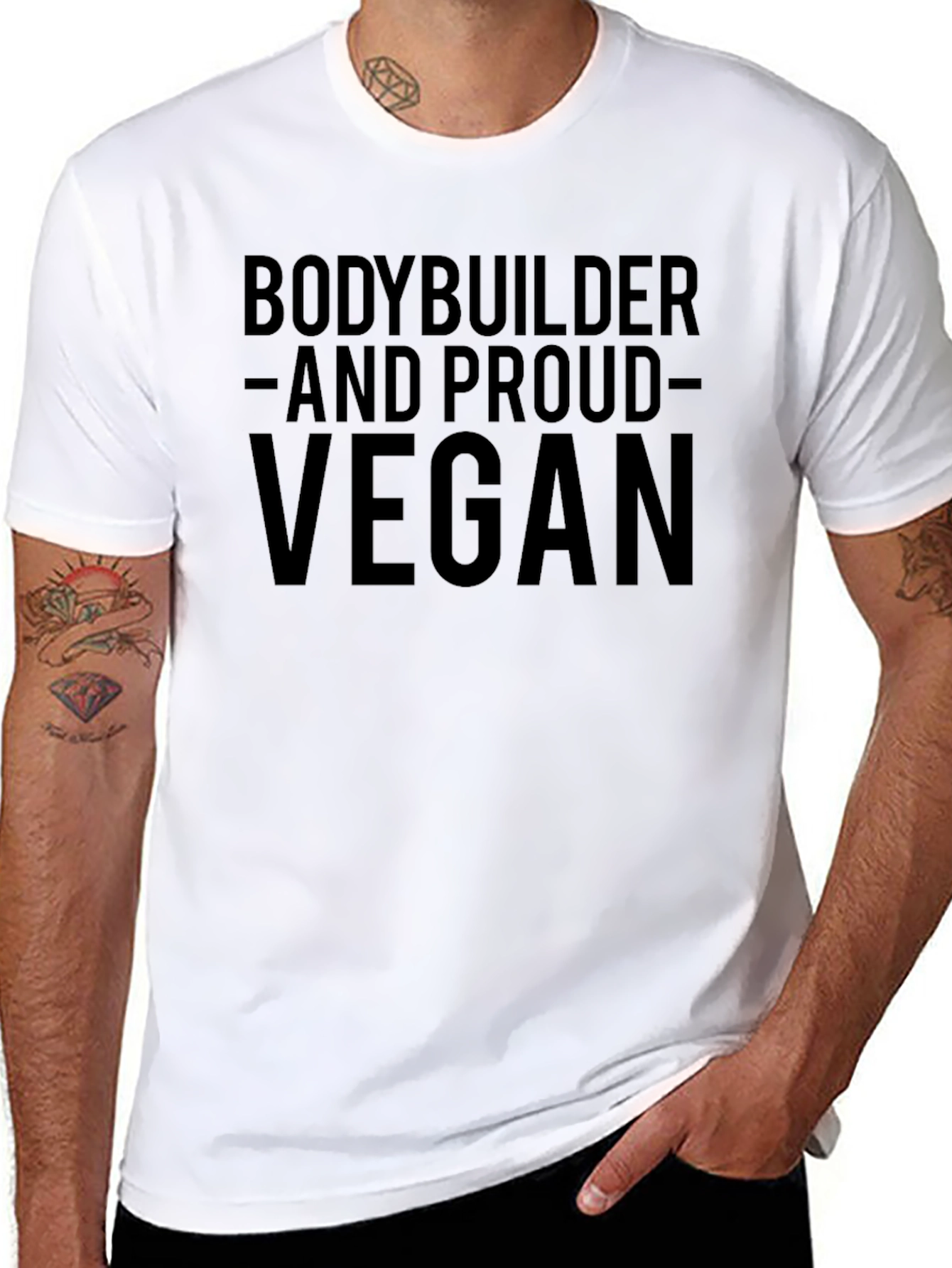 Vegan Bodybuilder Graphic T-Shirt