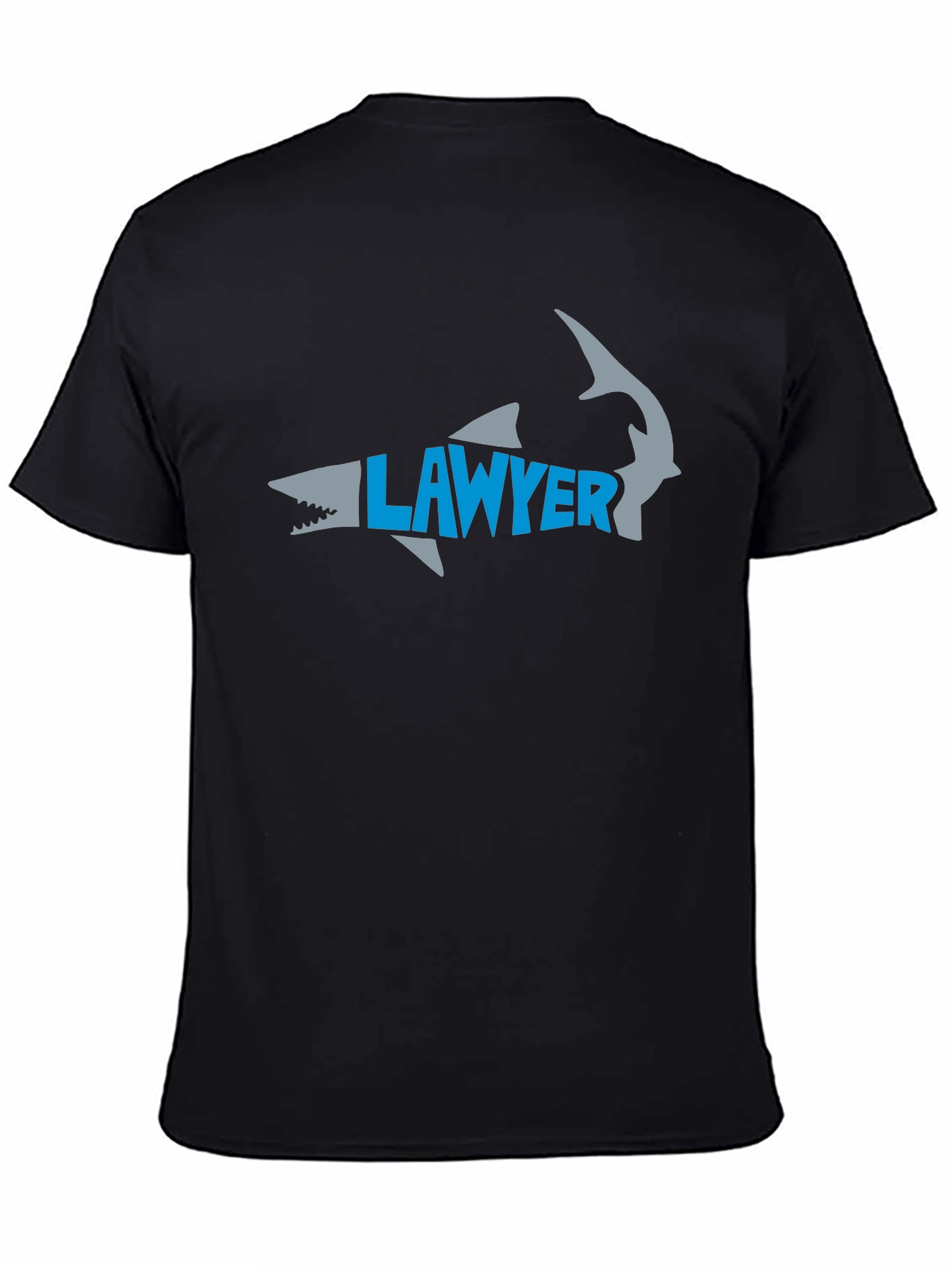 Lawyer Shark Graphic Tee - Black Cotton T-Shirt