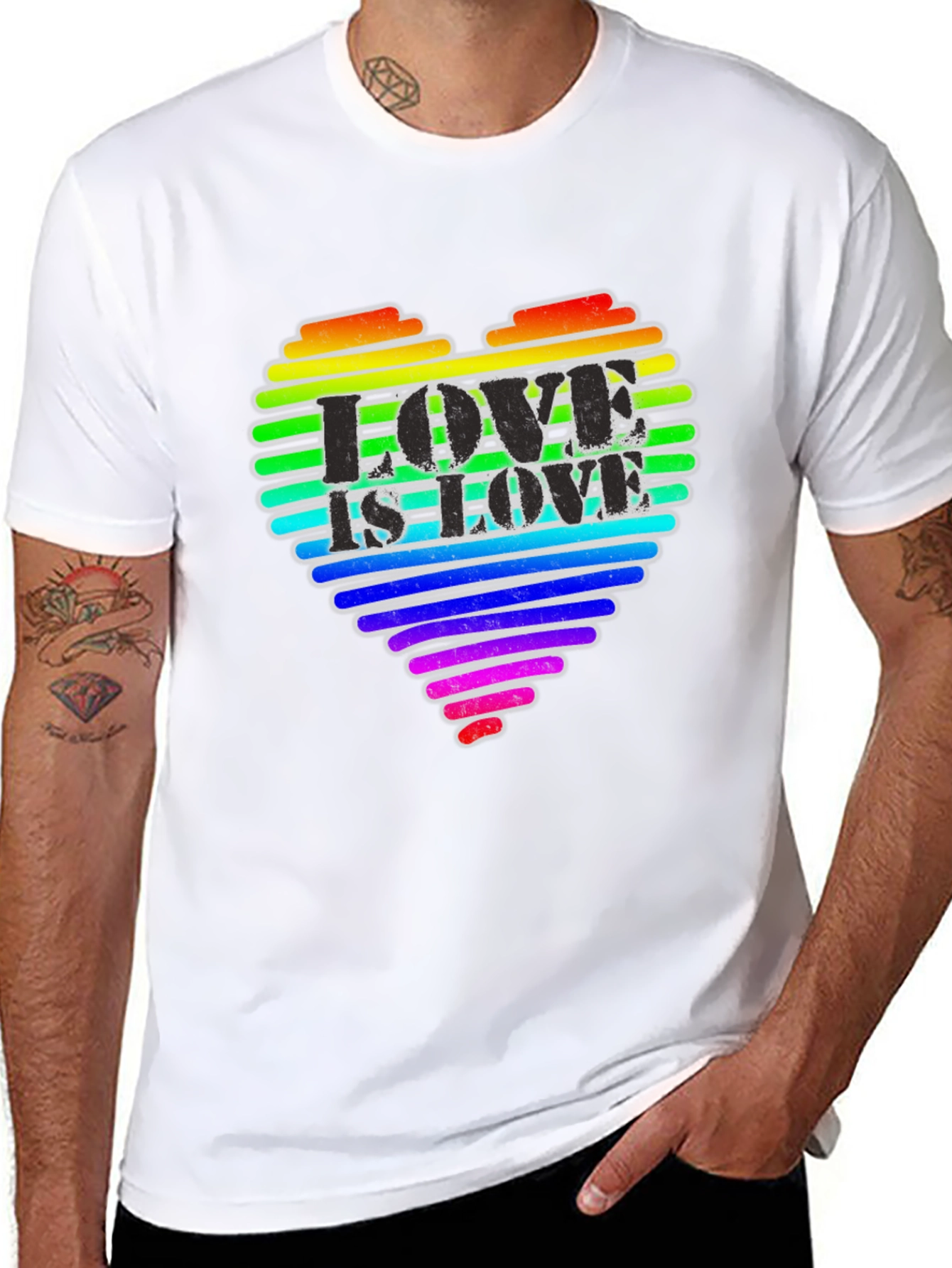 Love is Love Rainbow Heart T-Shirt