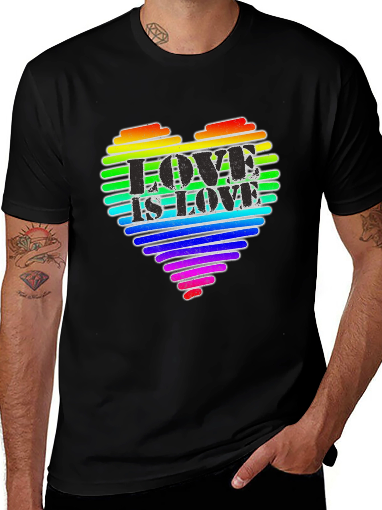 Love is Love Rainbow Heart T-Shirt