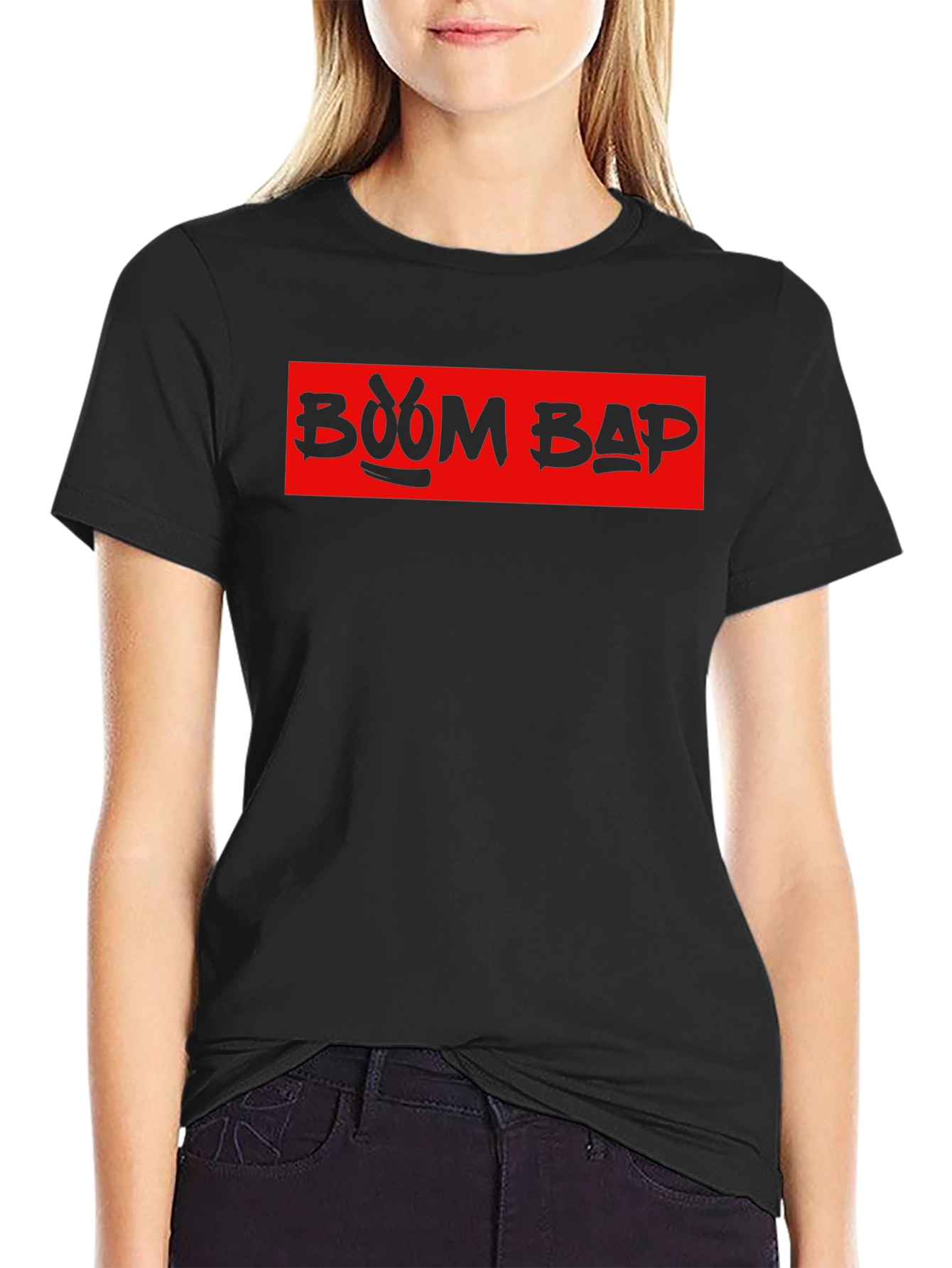 Boom Bap Graphic T-Shirt - Red and Black