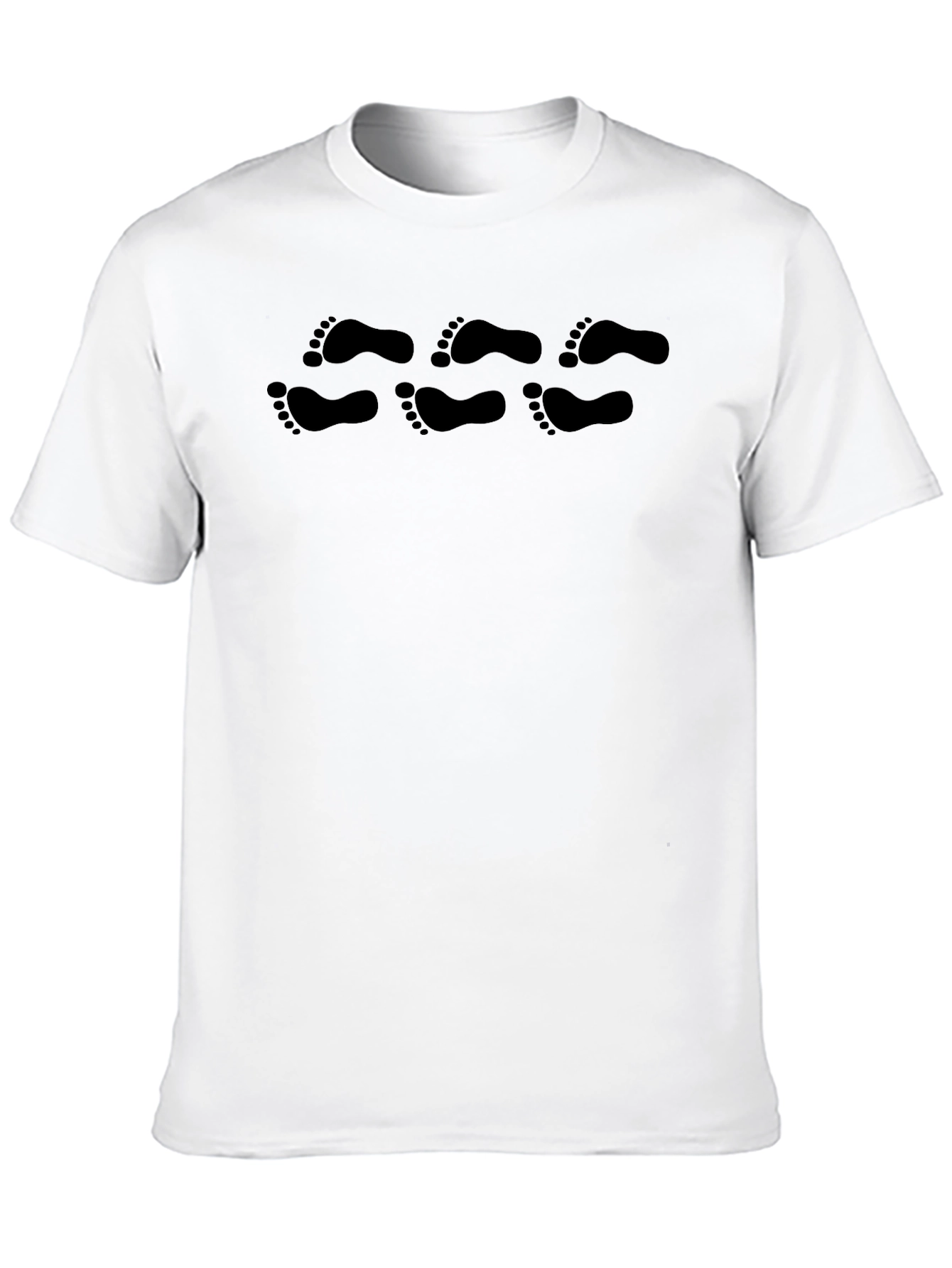 Footprint Graphic Print Tee - Black