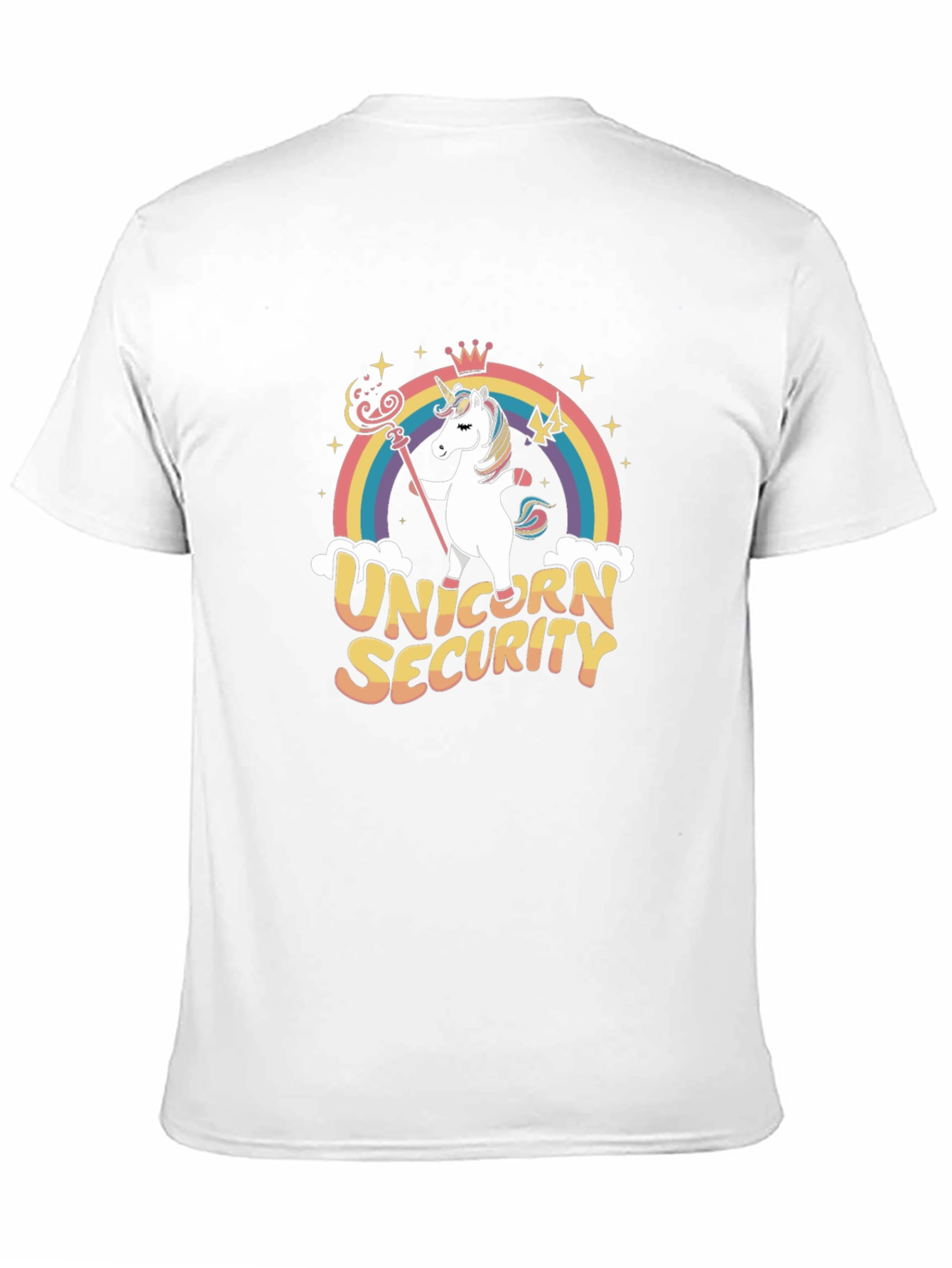 Unicorn Security Black Cotton Graphic Tee