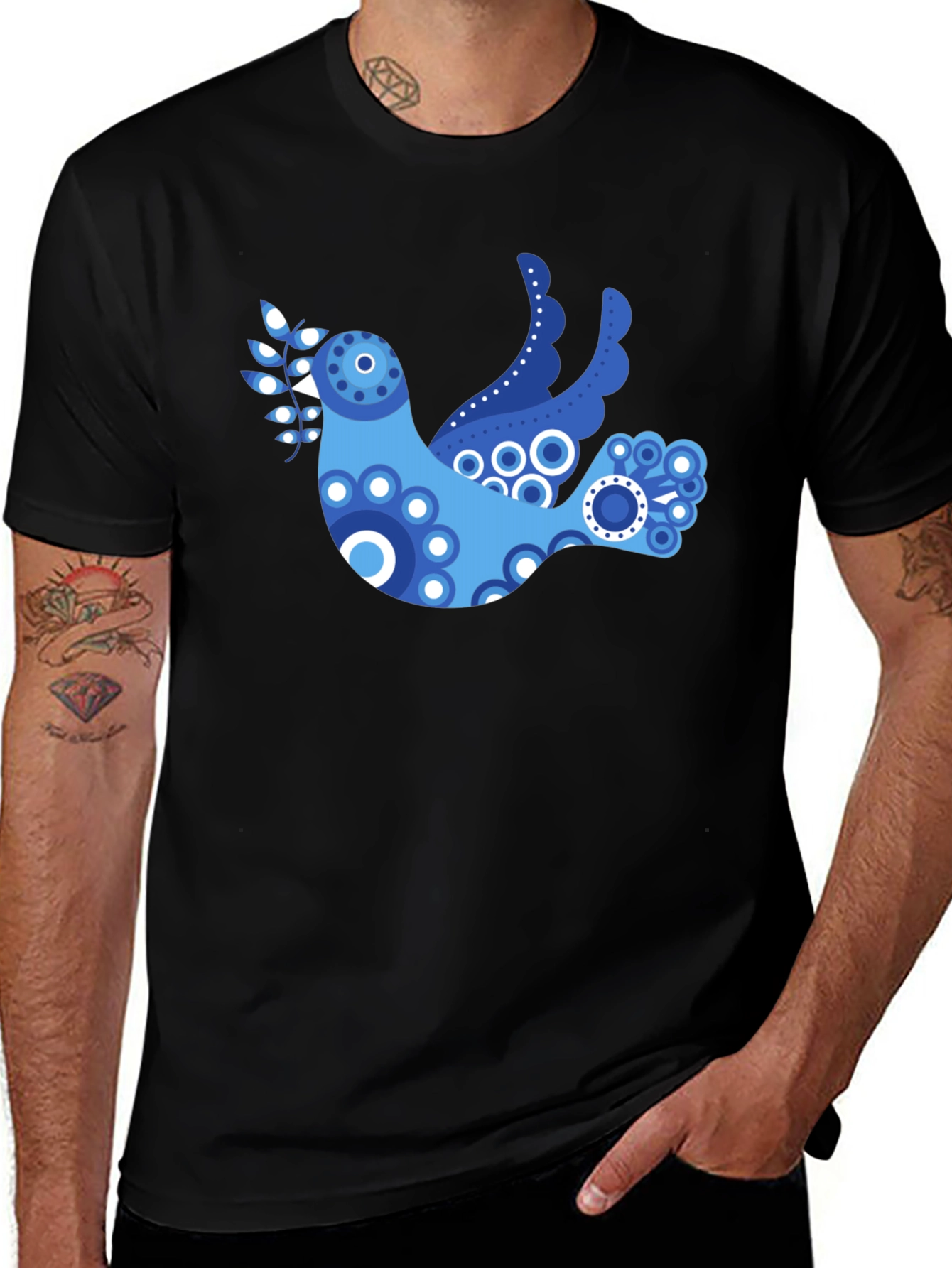 Dove Peace T-Shirt - Black