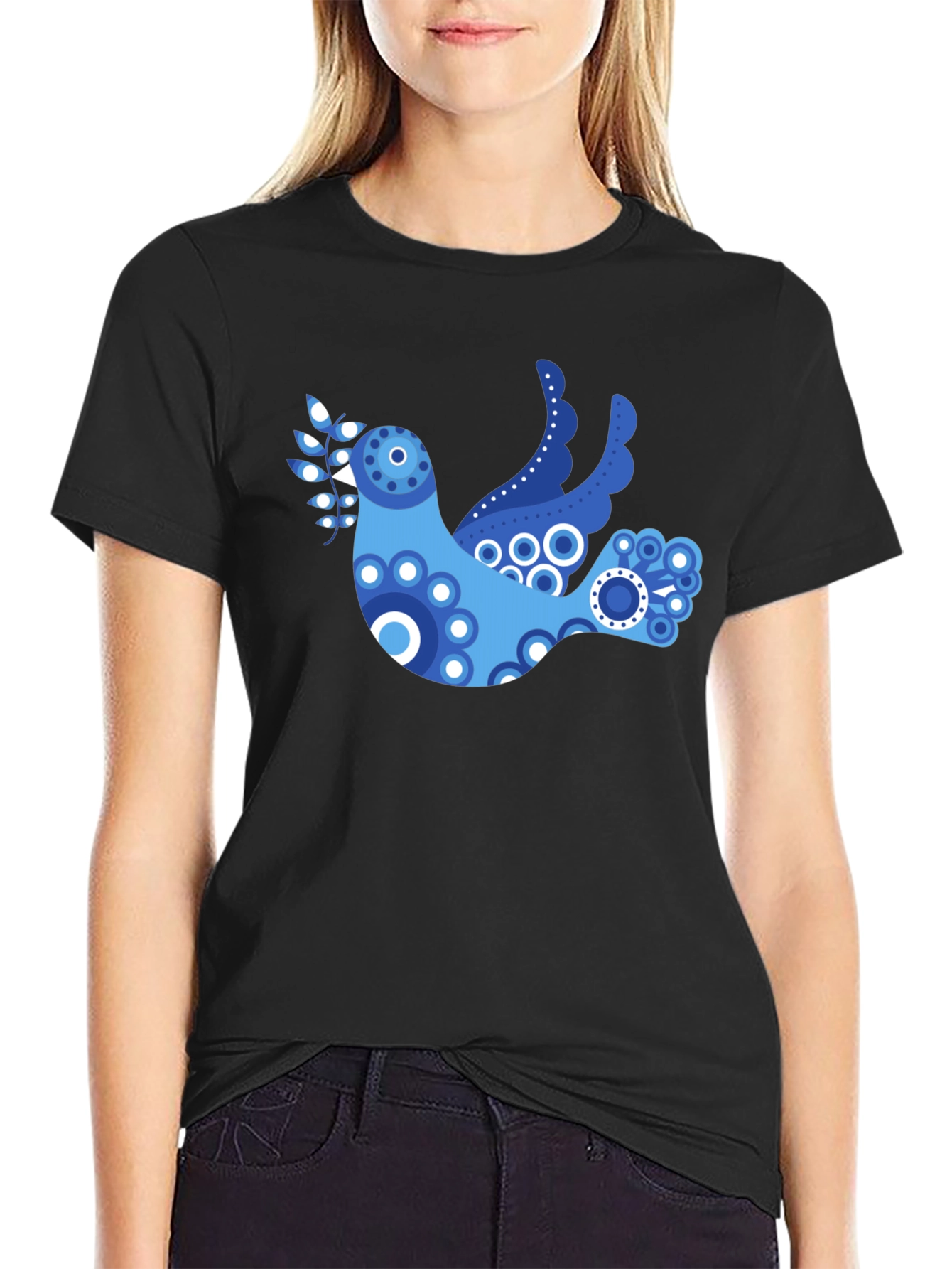 Dove Peace T-Shirt - Black