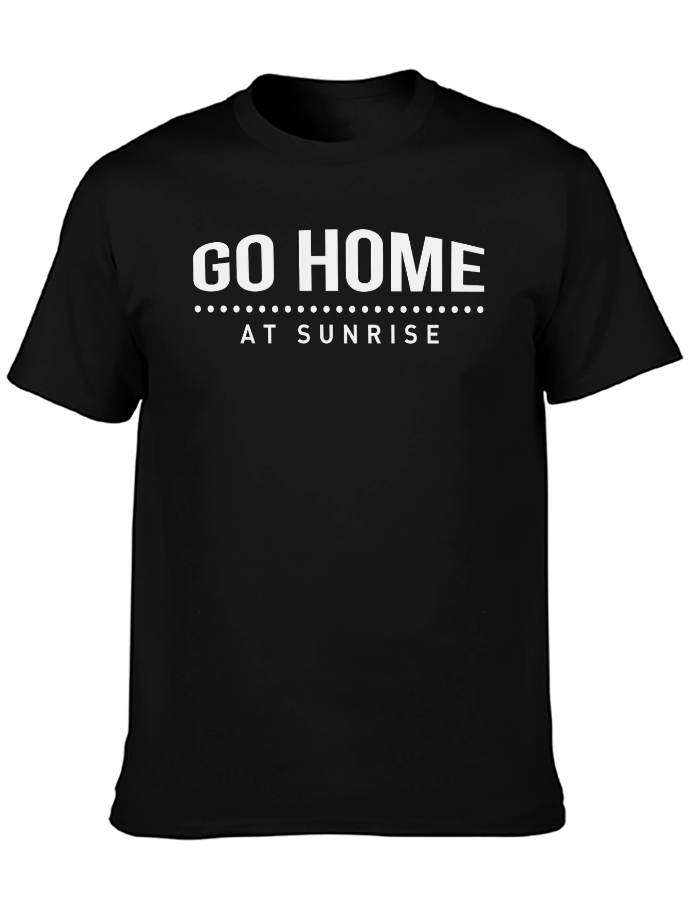 Go Home At Sunrise Black T-Shirt