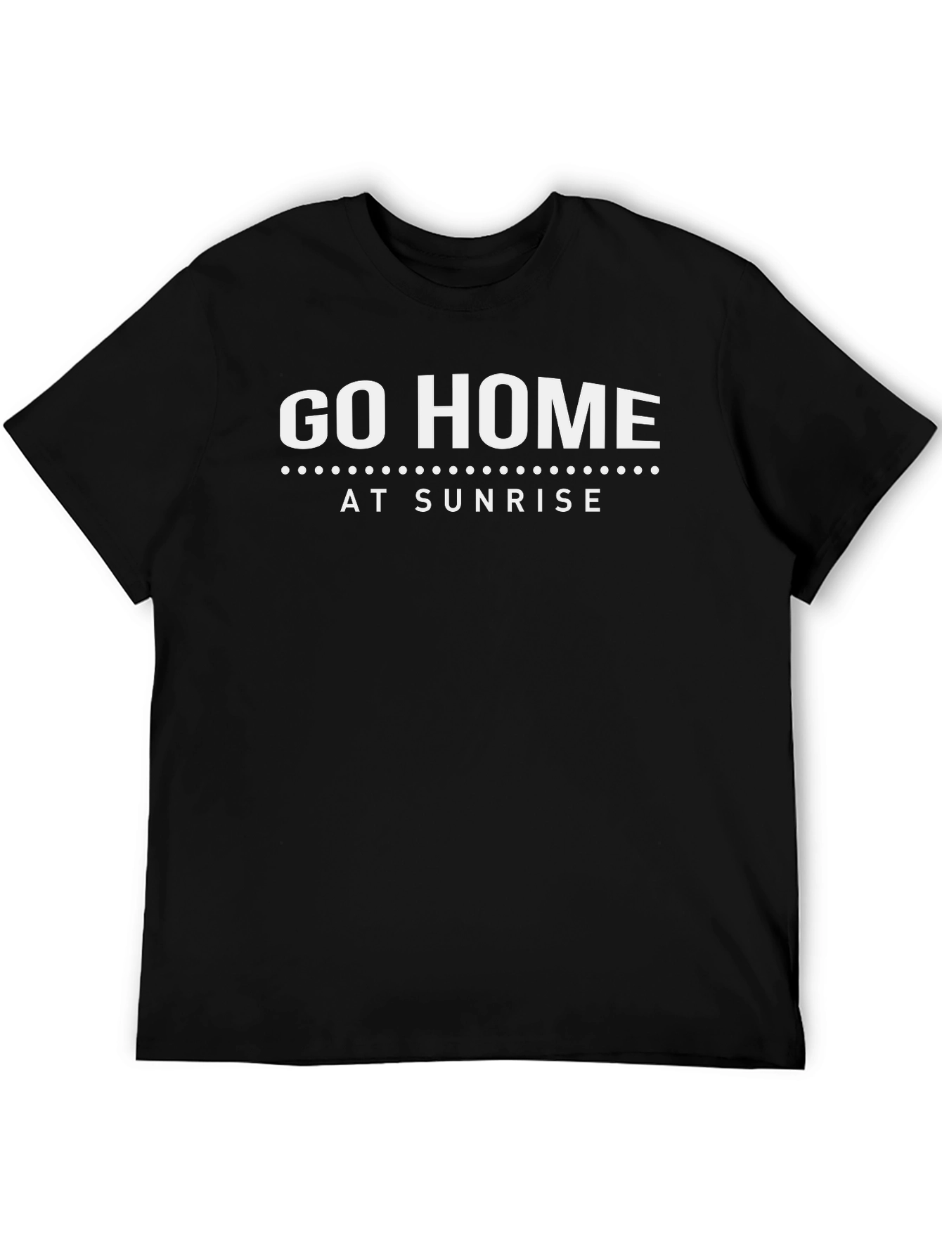 Go Home At Sunrise Black T-Shirt