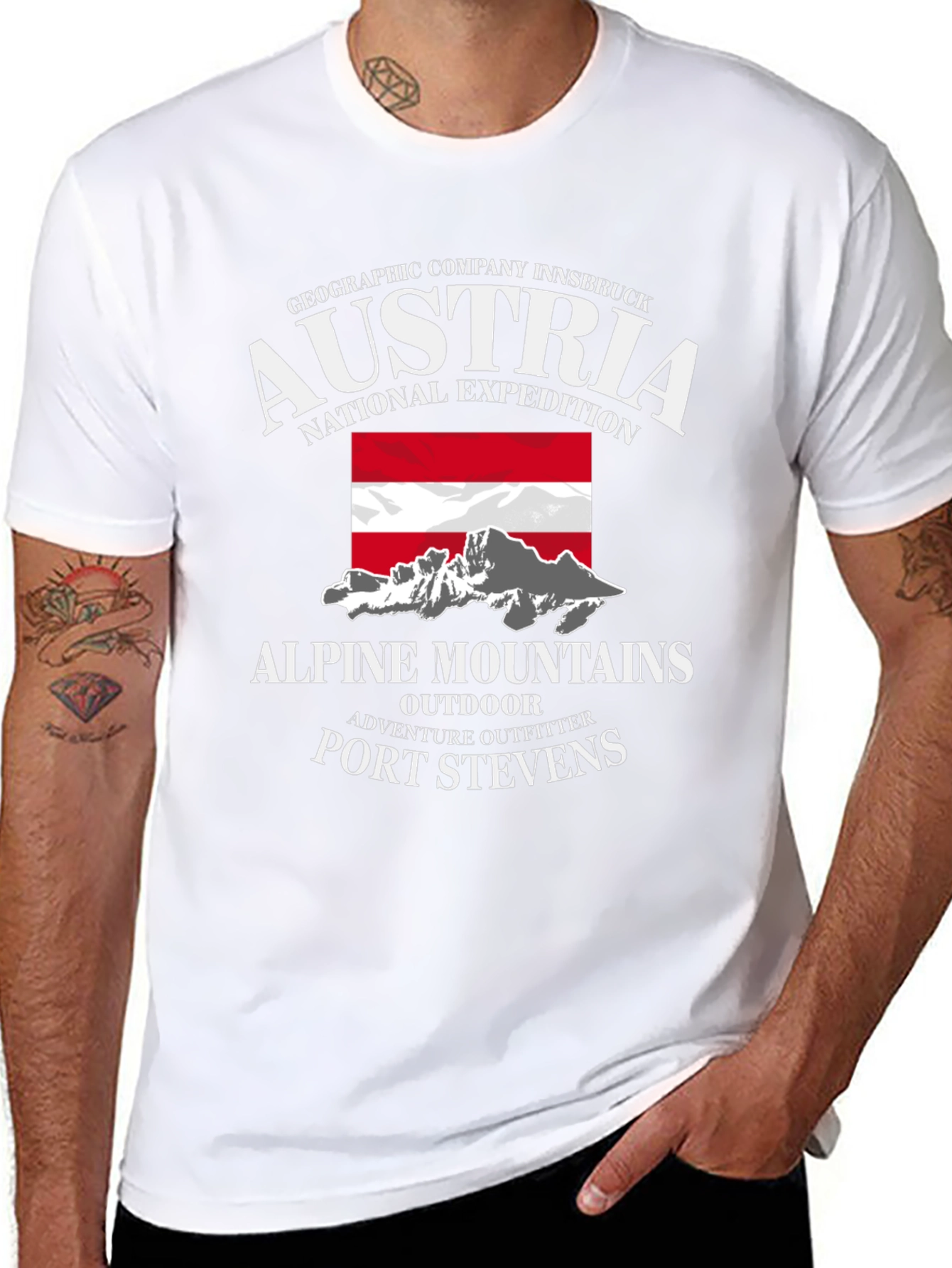 Austria Alpine Mountains T-Shirt - Port Stevens Expedition