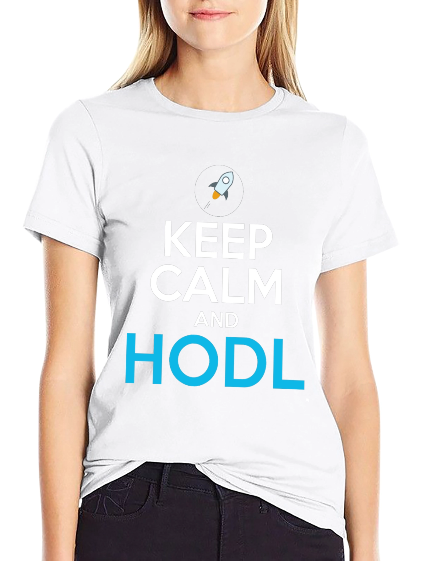 Keep Calm and HODL Black T-Shirt