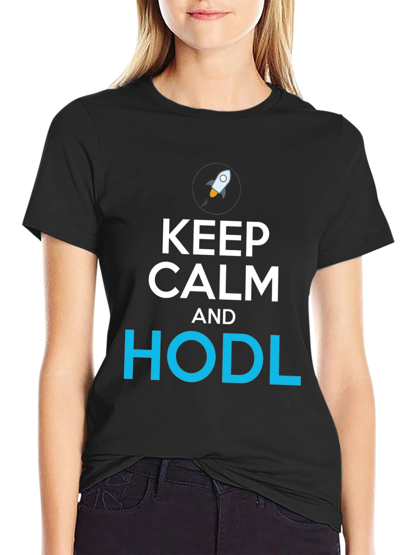 Keep Calm and HODL Black T-Shirt