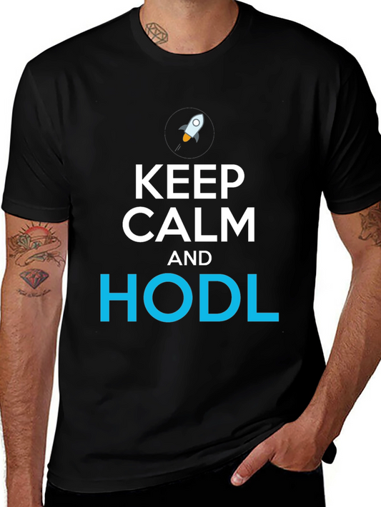 Keep Calm and HODL Black T-Shirt