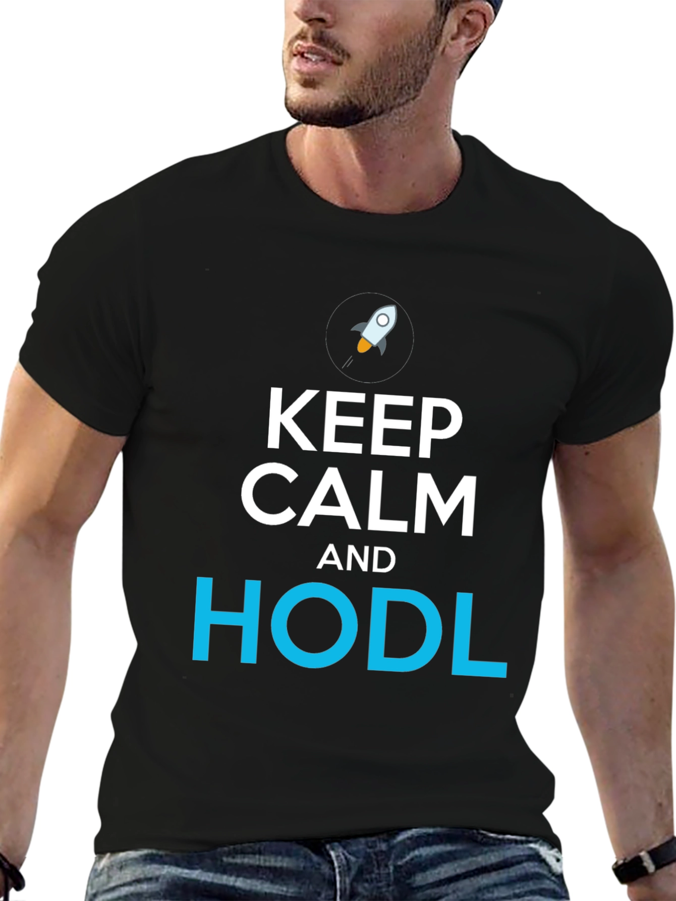 Keep Calm and HODL Black T-Shirt