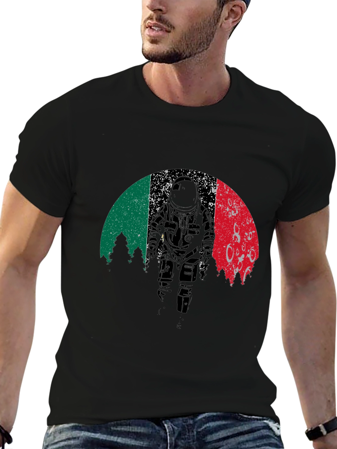 Retro Astronaut Graphic T-Shirt