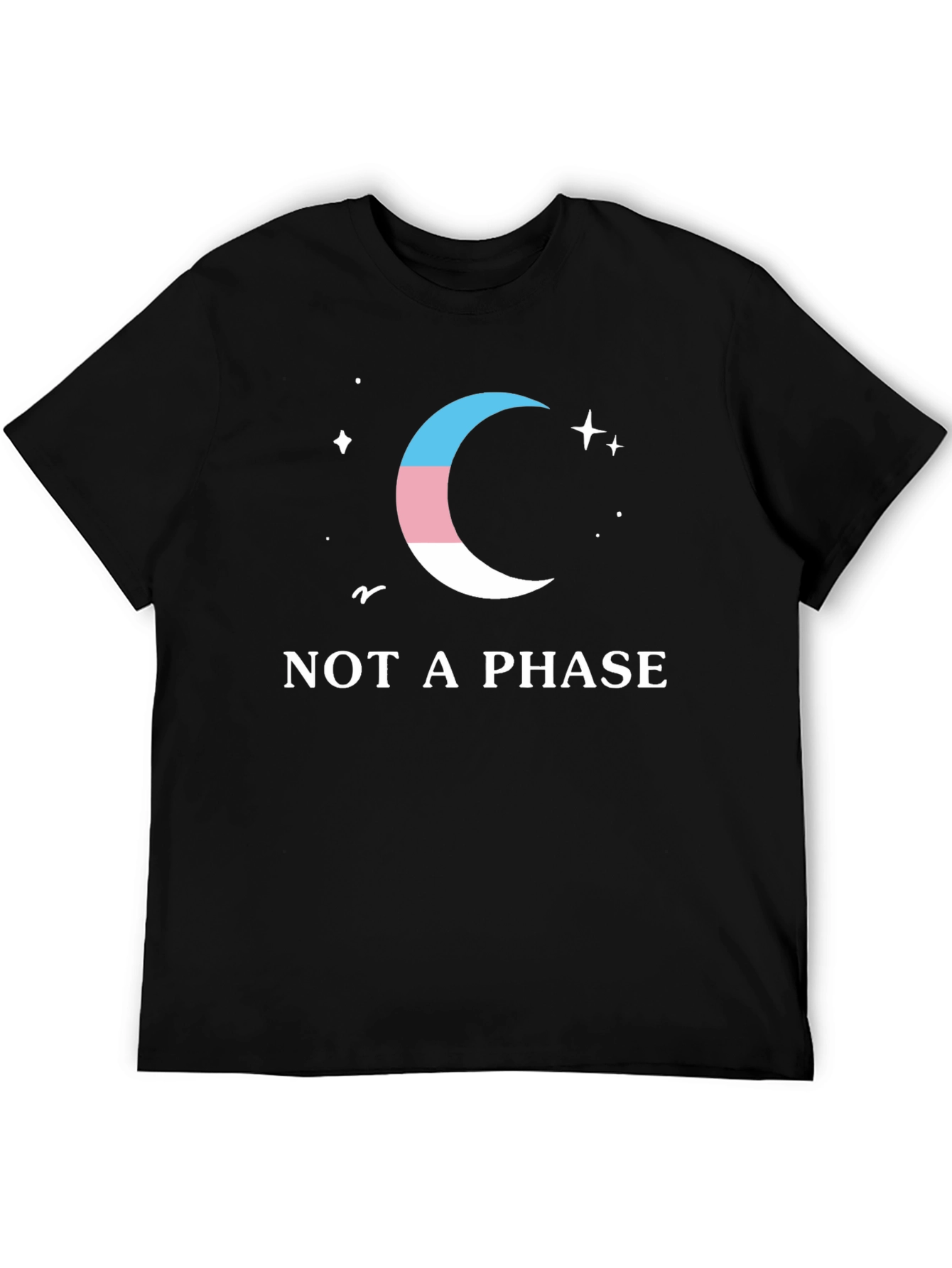 Trans Pride Moon Tee - Not a Phase T-Shirt