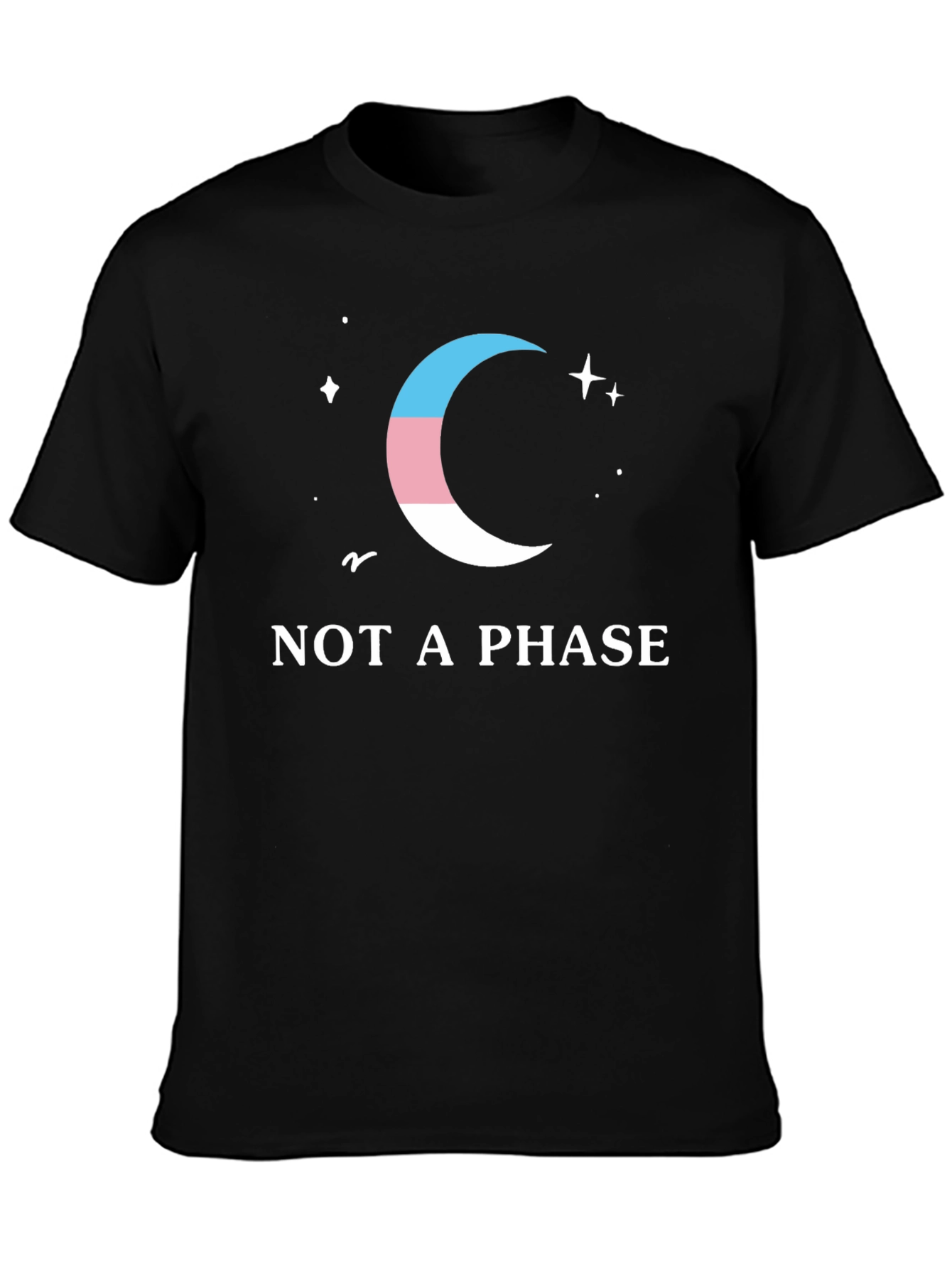 Trans Pride Moon Tee - Not a Phase T-Shirt