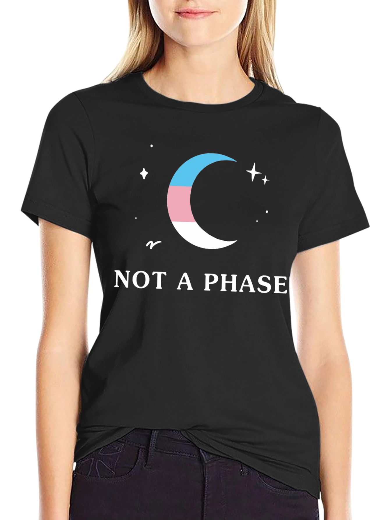 Trans Pride Moon Tee - Not a Phase T-Shirt