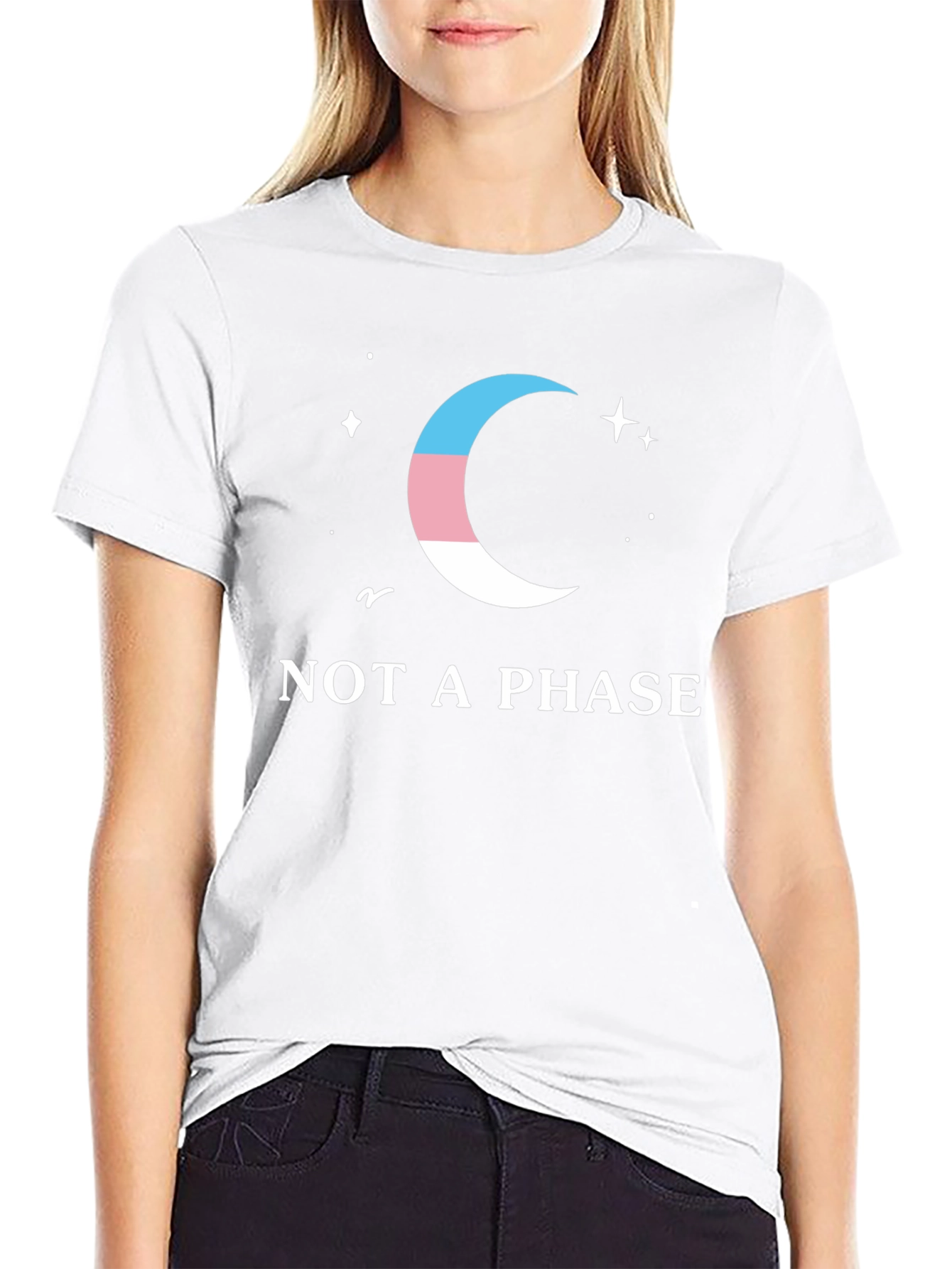 Trans Pride Moon Tee - Not a Phase T-Shirt