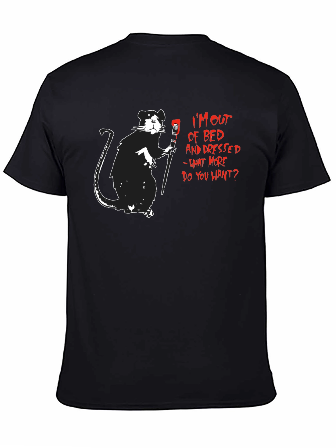 Banksy Rat Out of Bed T-Shirt
